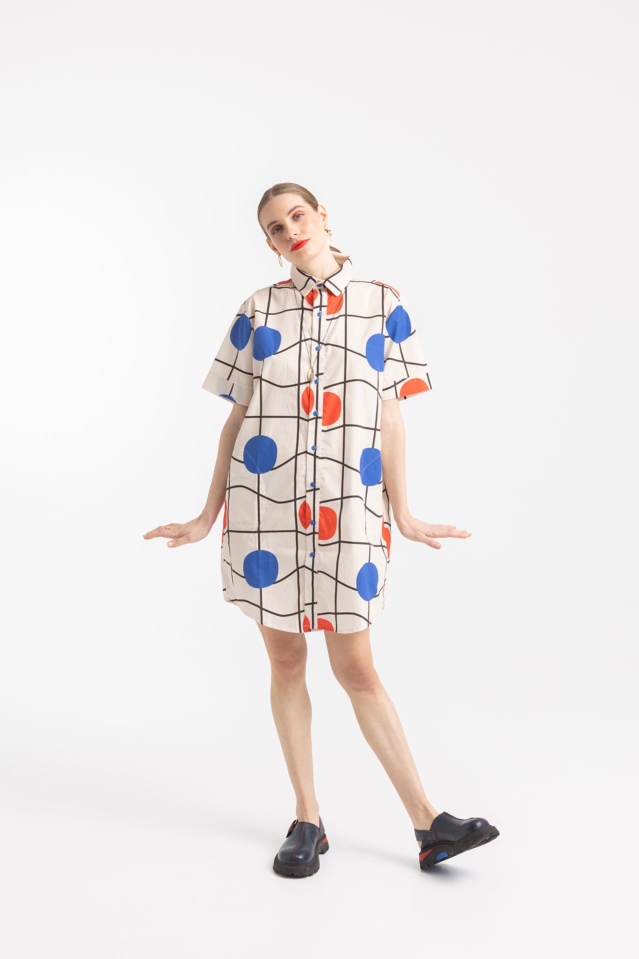 KOWALSKI SHIRT DRESS- GRID