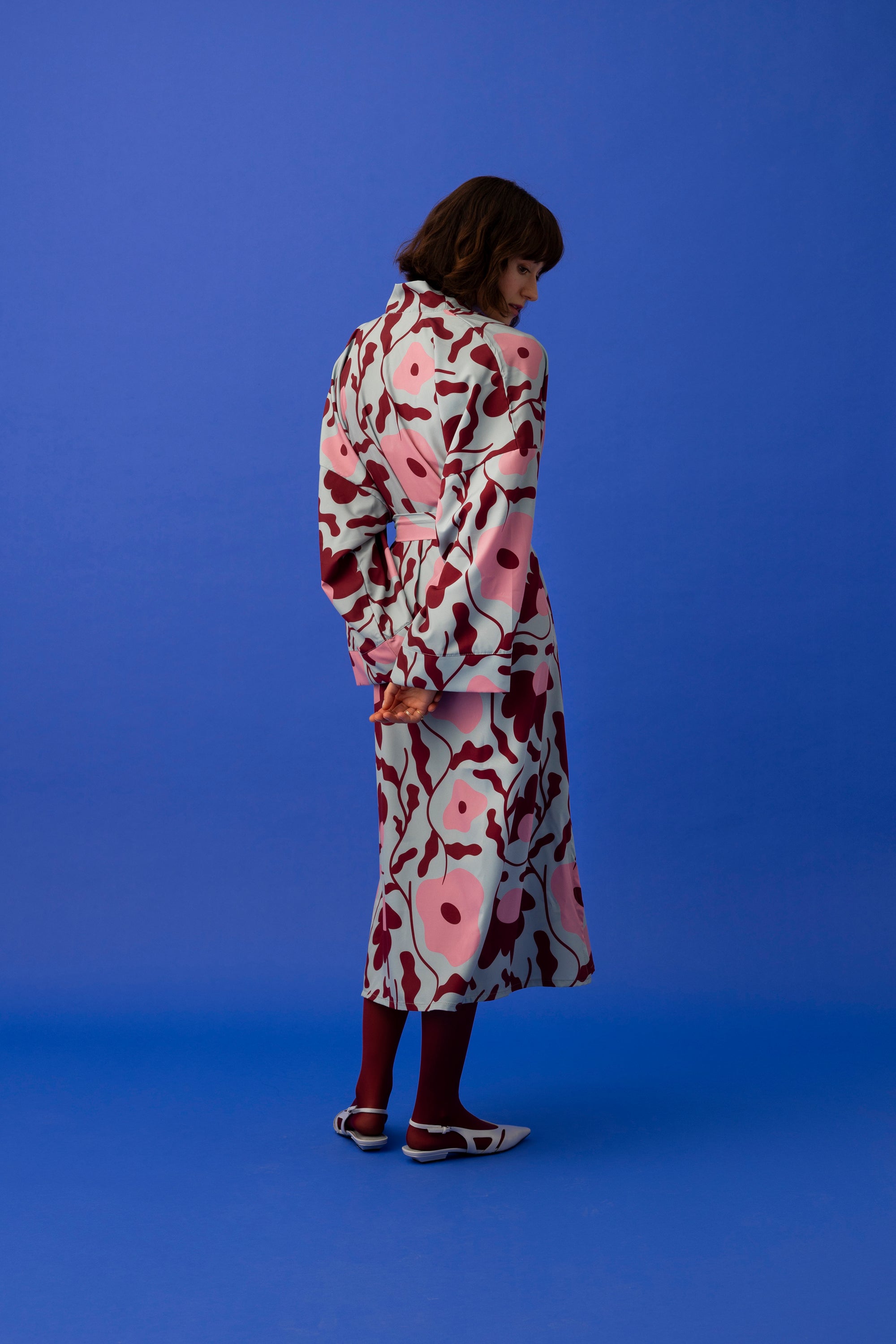 CAROLINE MAXI KIMONO DRESS- PET PLANTS