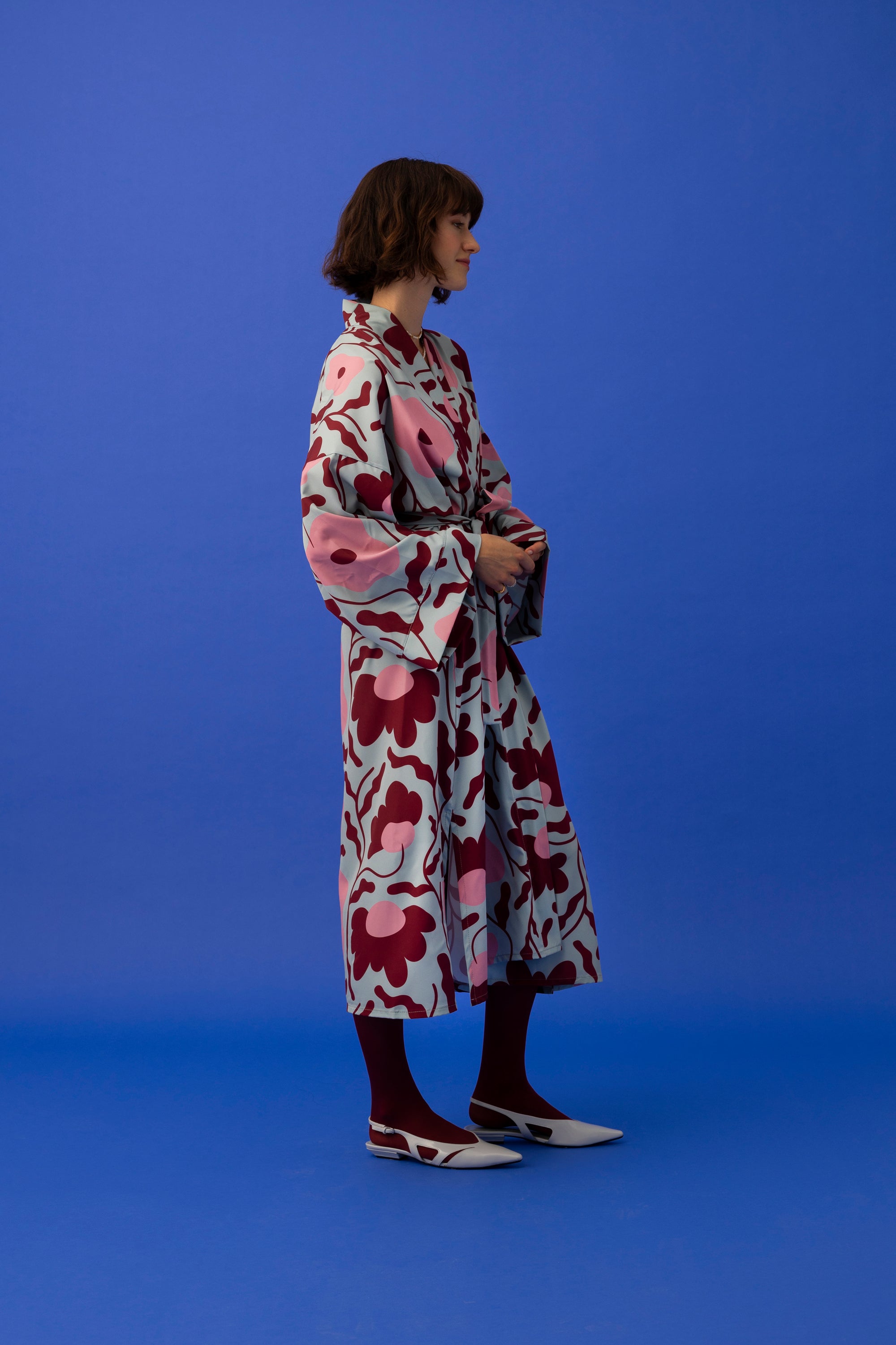 CAROLINE MAXI KIMONO DRESS- PET PLANTS