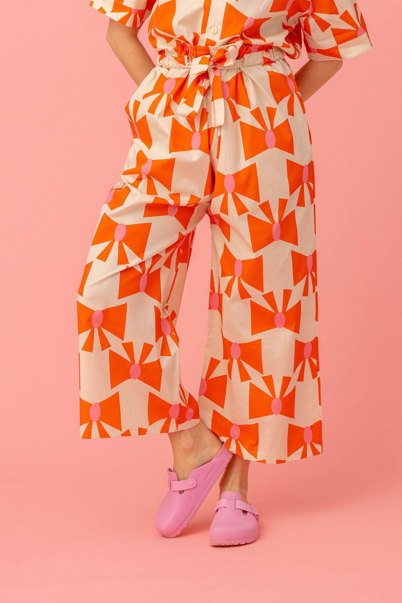 ERIC WIDE LEG PANTS- BOWS