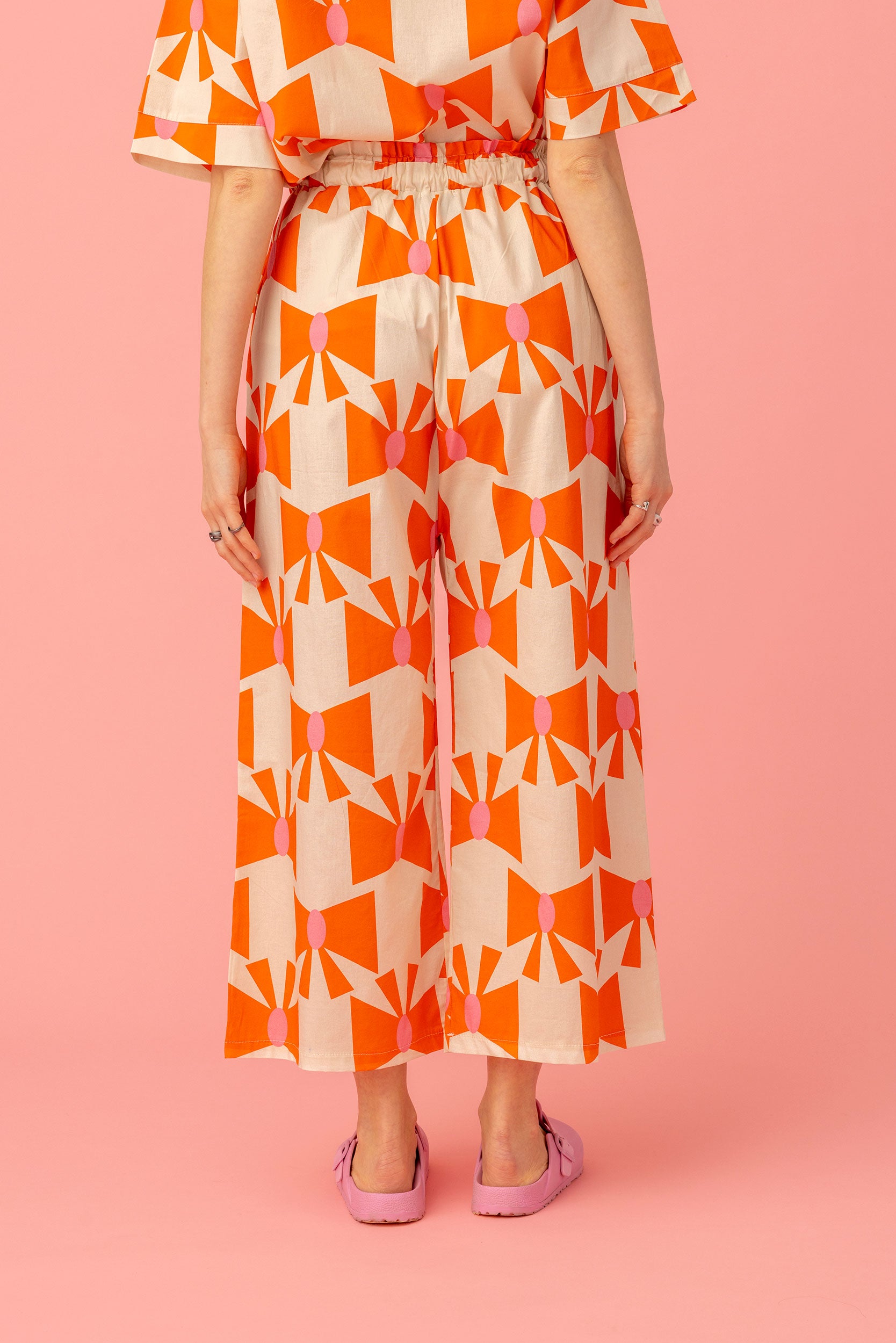 ERIC WIDE LEG PANTS- BOWS