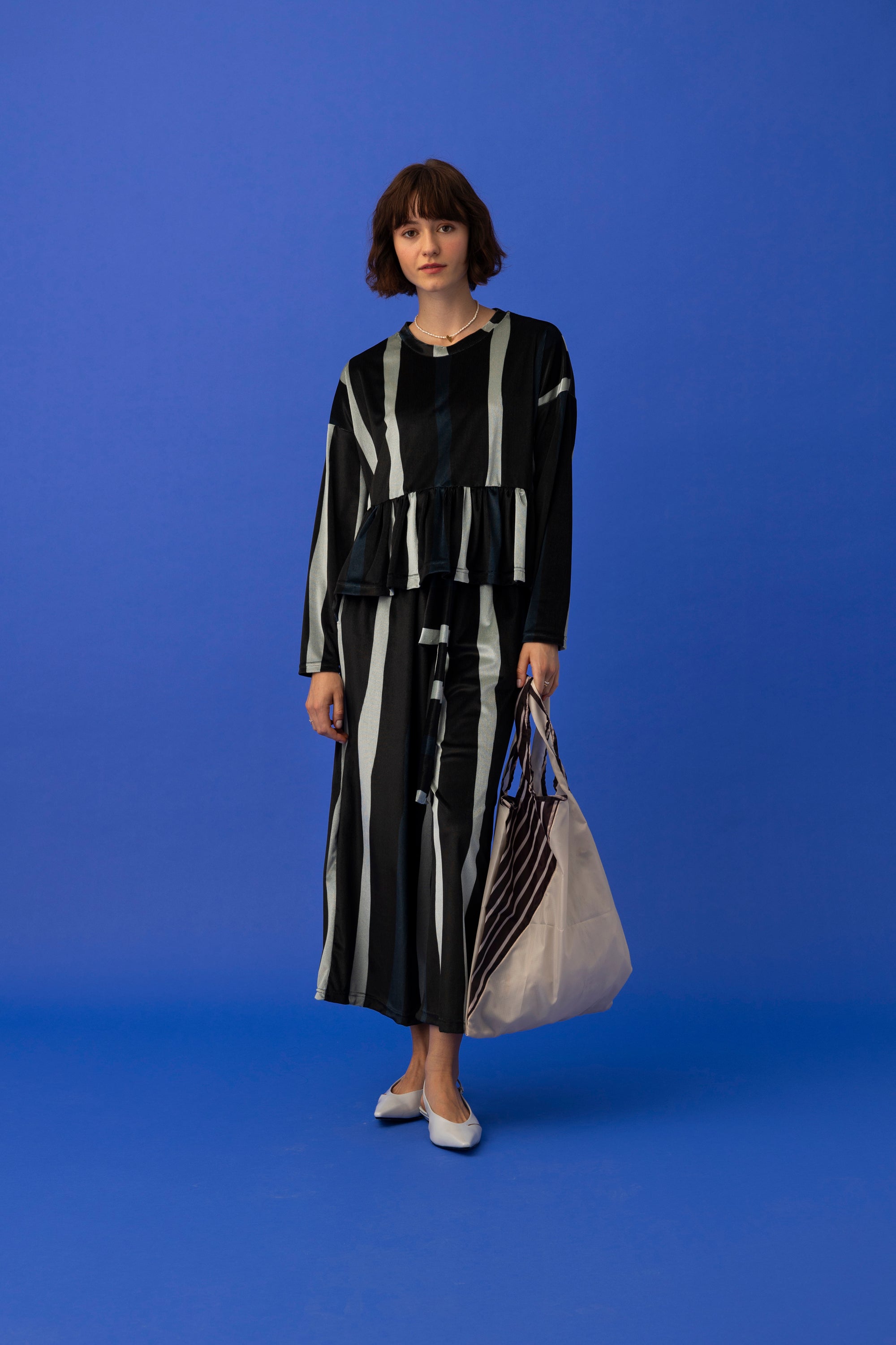 POPPER TOP- ADELIE STRIPE