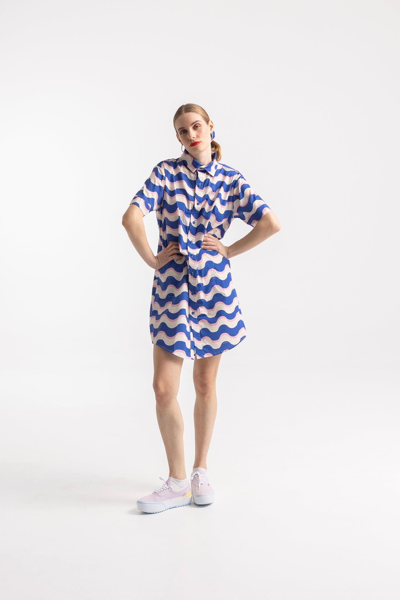 KOWALSKI SHIRT DRESS- HAPPY WAVES