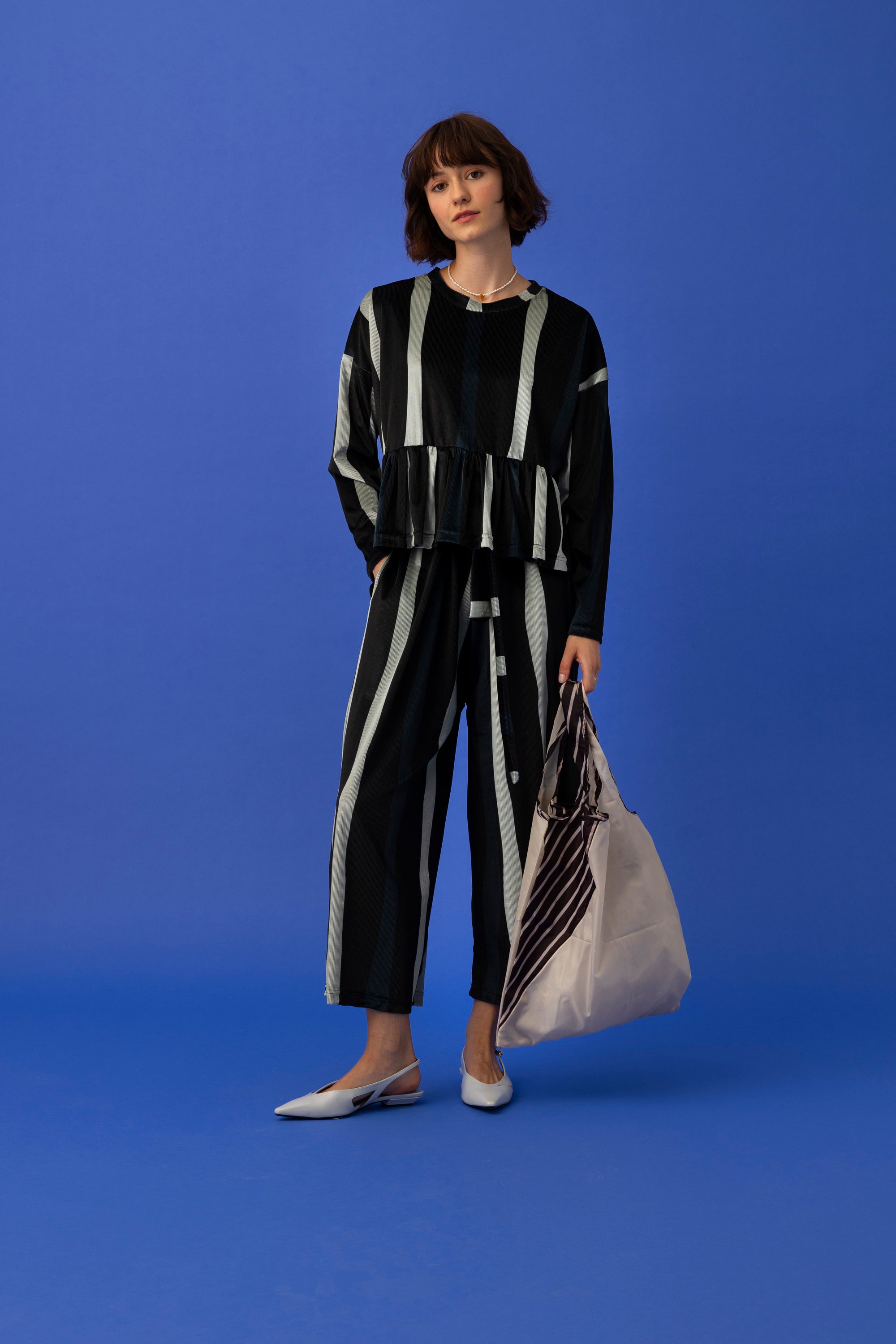 ERIC WIDE LEG PANTS- ADELIE STRIPE