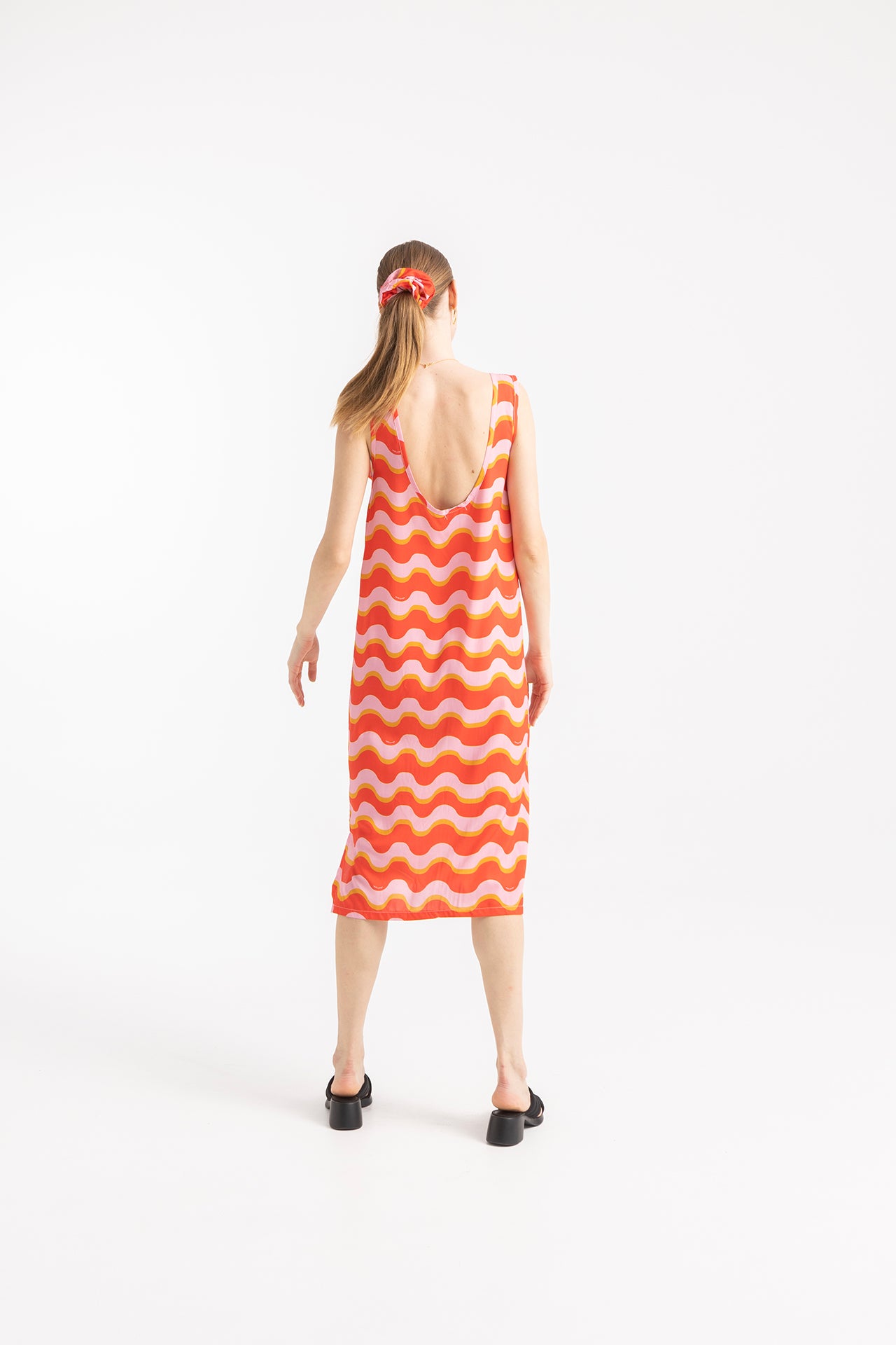 NESTOR OPEN BACK DRESS- HAPPY WAVES