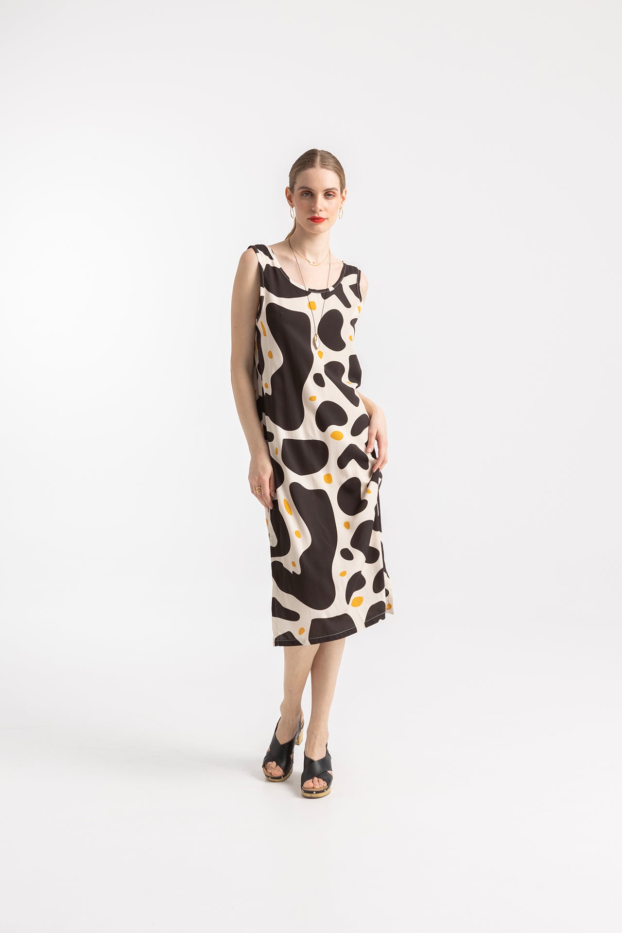 NESTOR OPEN BACK DRESS- BLOBS
