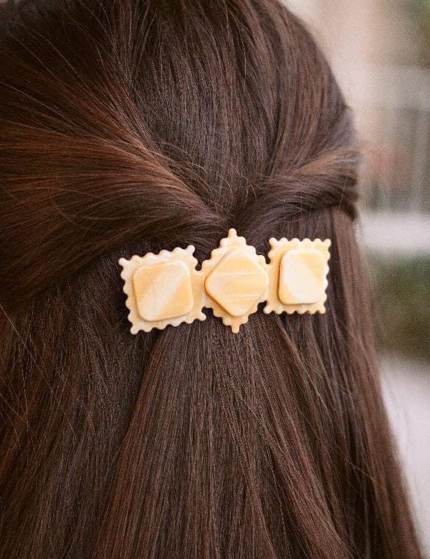 RAVIOLI PASTA HAIR BARRETTE