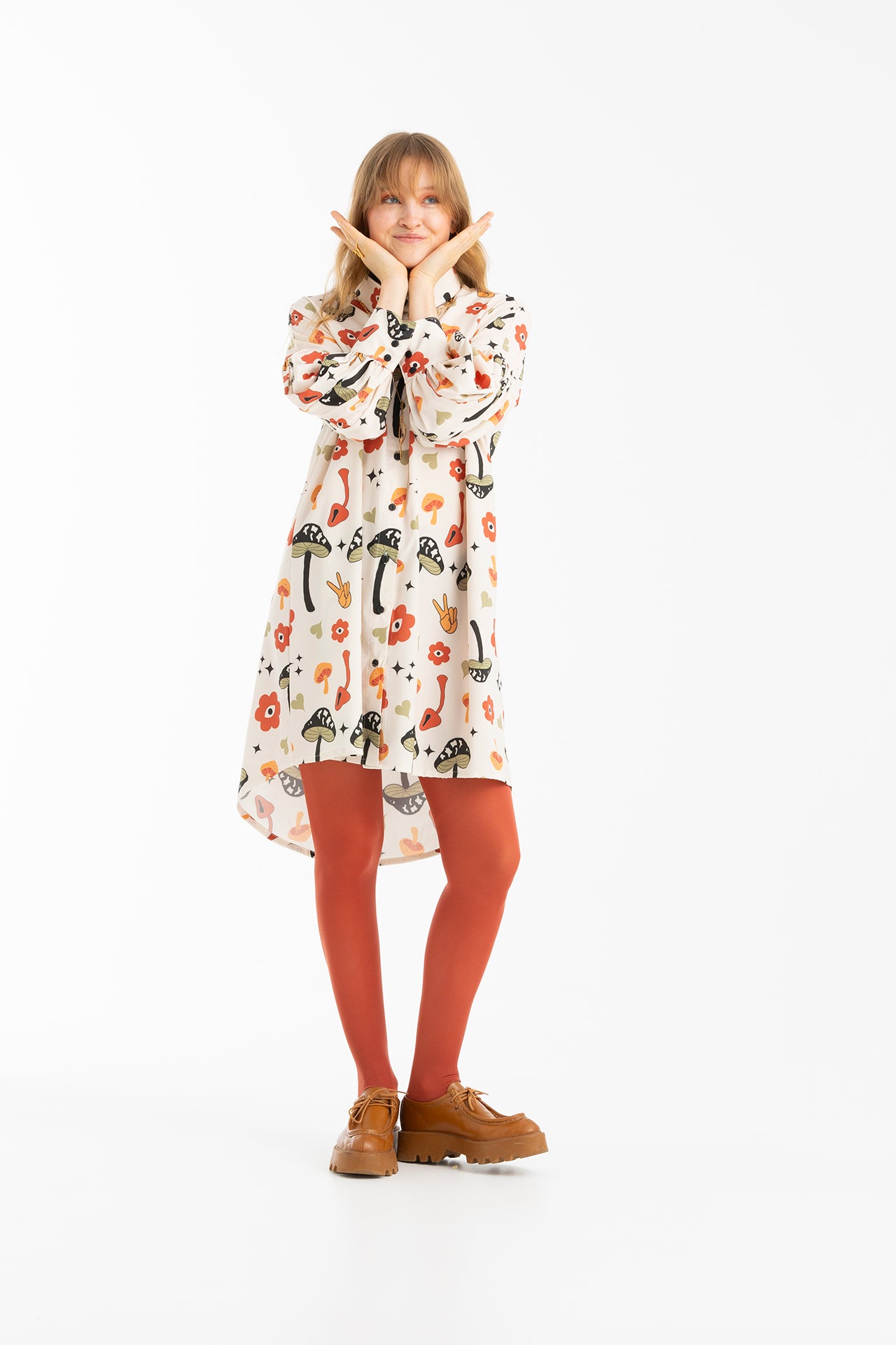ROSALIE SHIRT DRESS- HAPPY COMPILATION