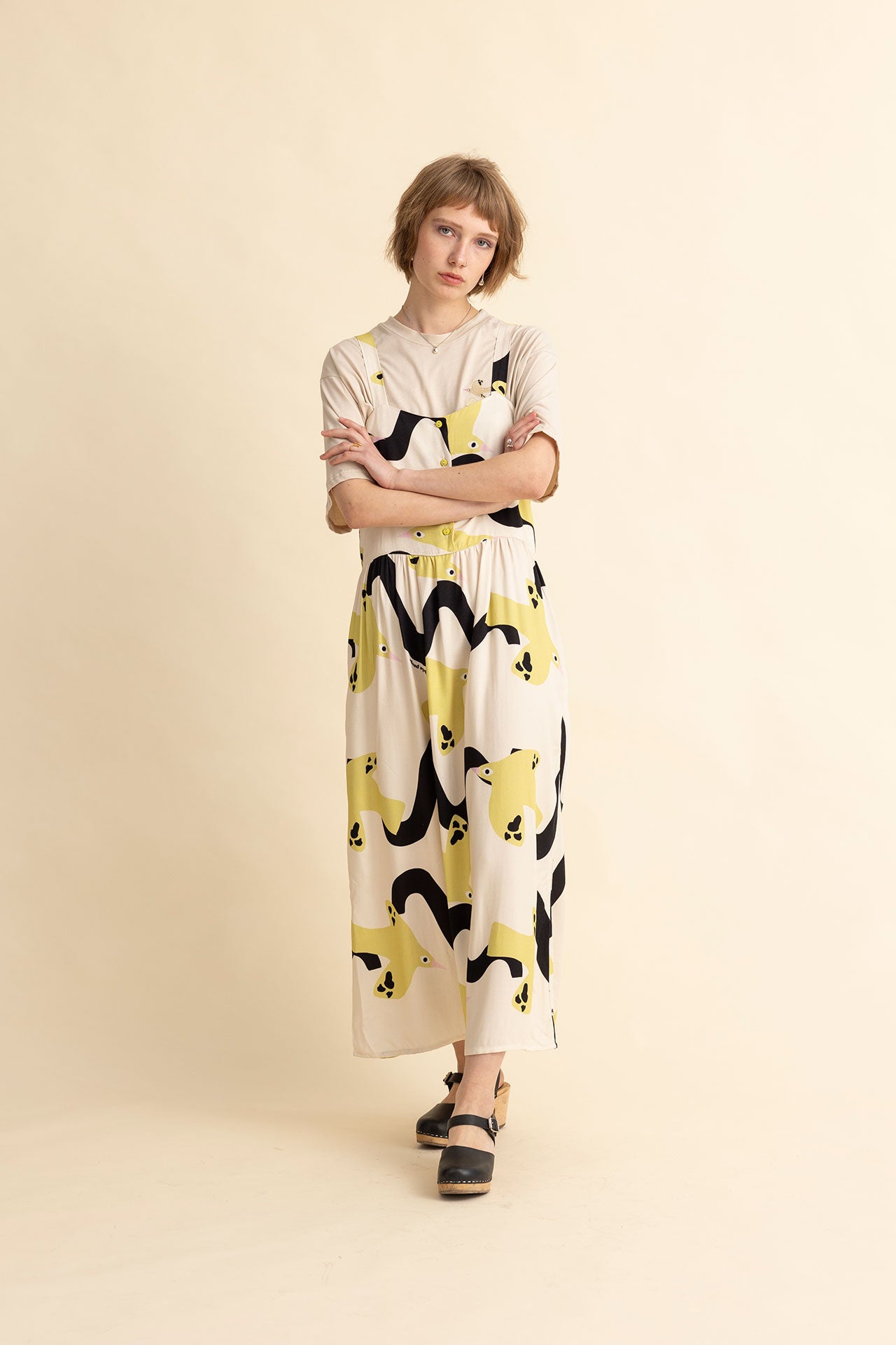 POQUITA SLIP DRESS- LOVE BIRDS