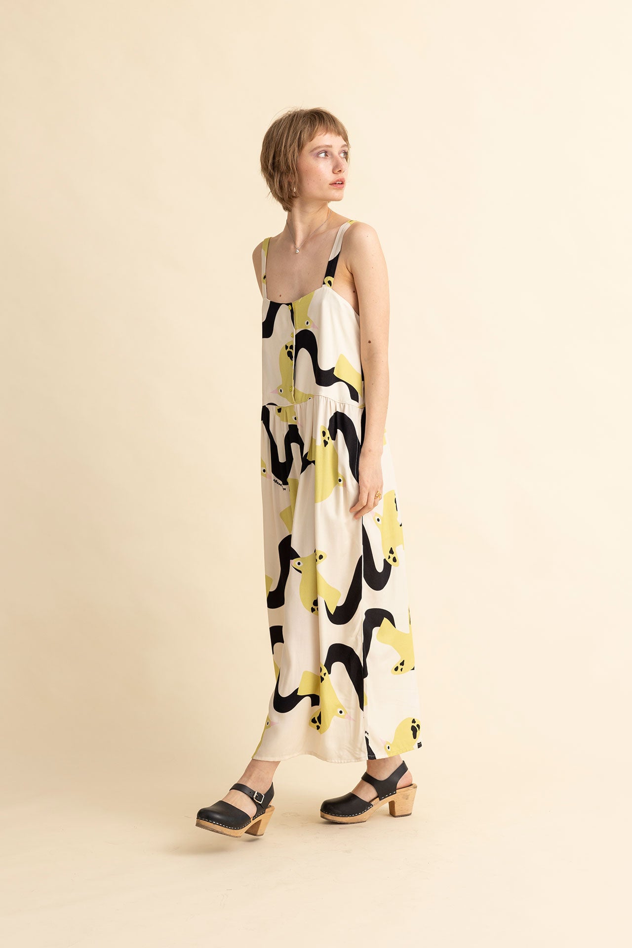 POQUITA SLIP DRESS- LOVE BIRDS