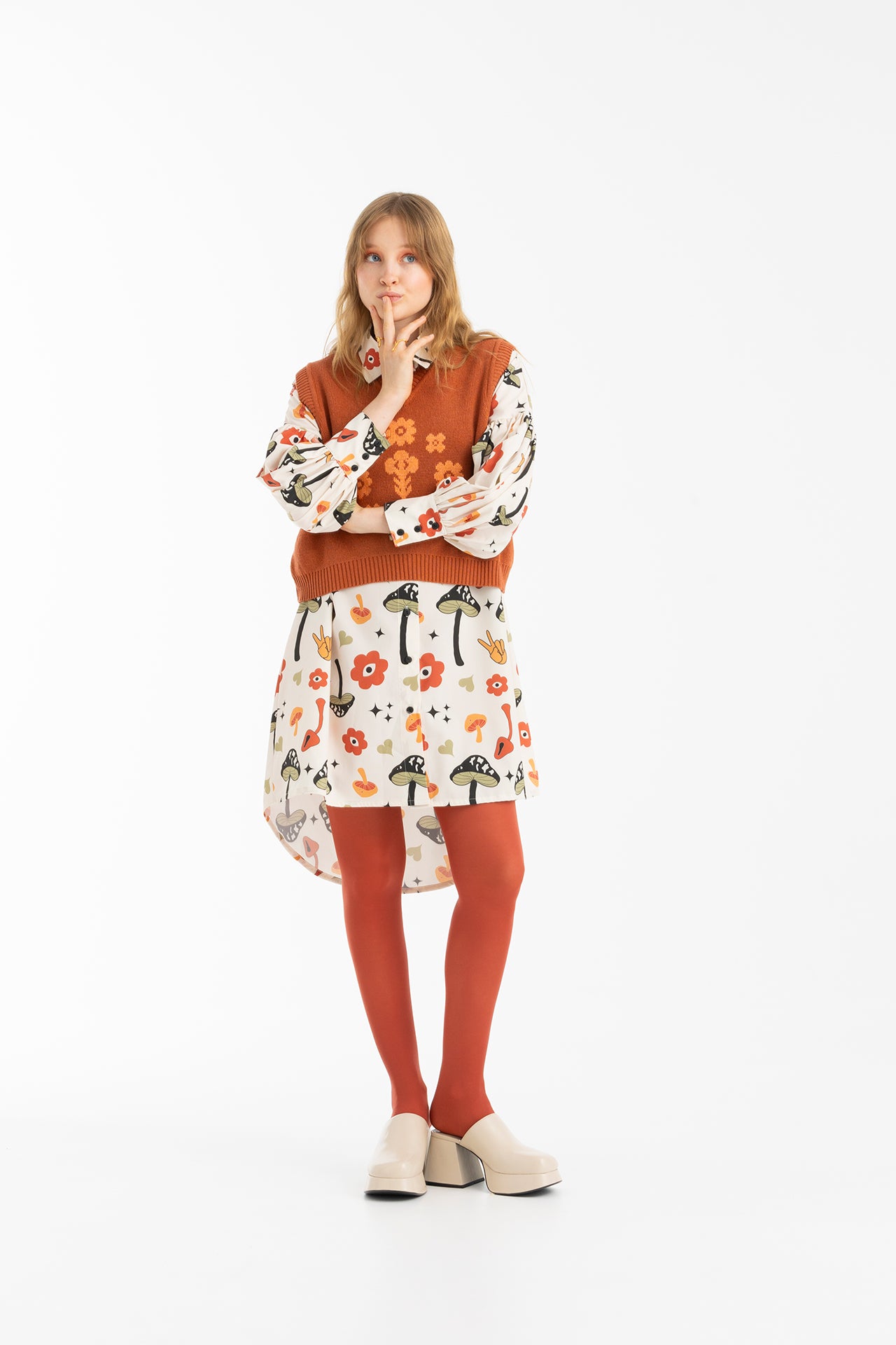 ROSALIE SHIRT DRESS- HAPPY COMPILATION