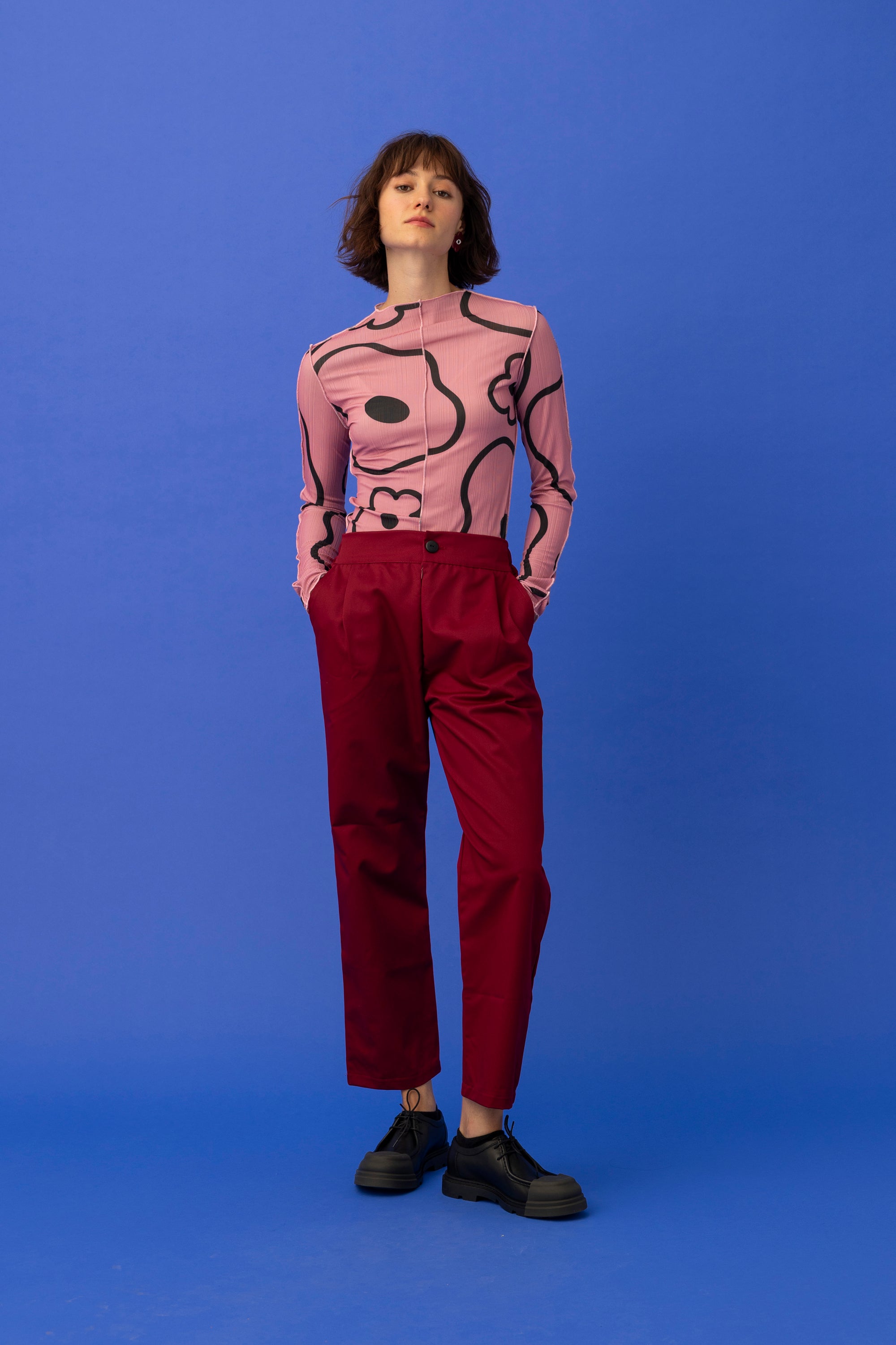 TOP LILLY- MINIMAL FLORAL PINK