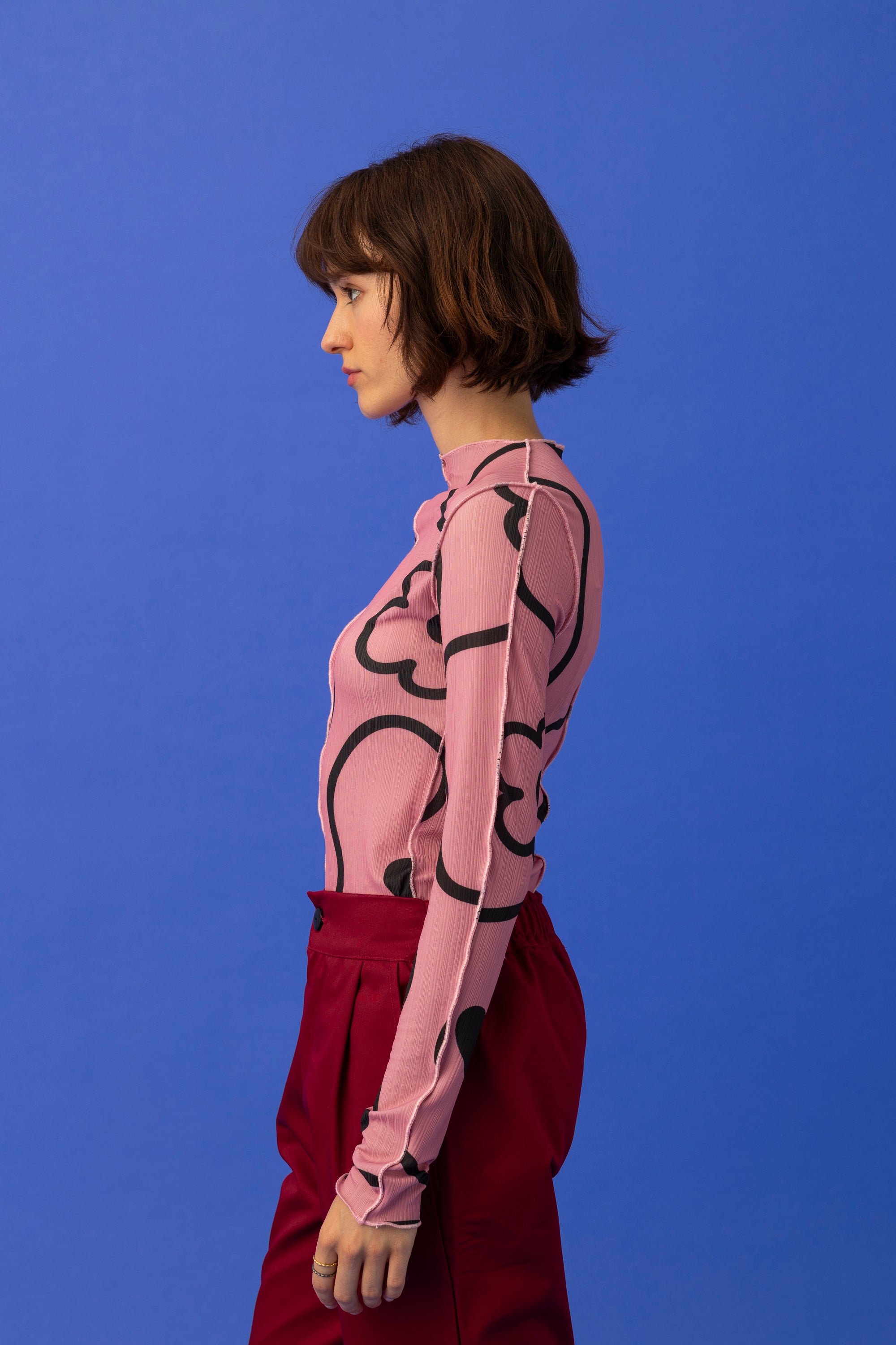 TOP LILLY- MINIMAL FLORAL PINK
