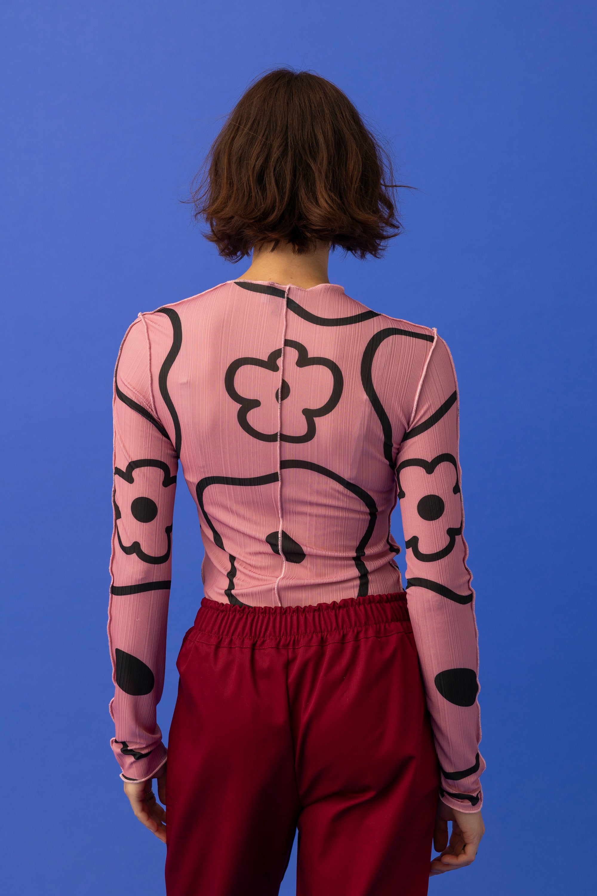 TOP LILLY- MINIMAL FLORAL PINK