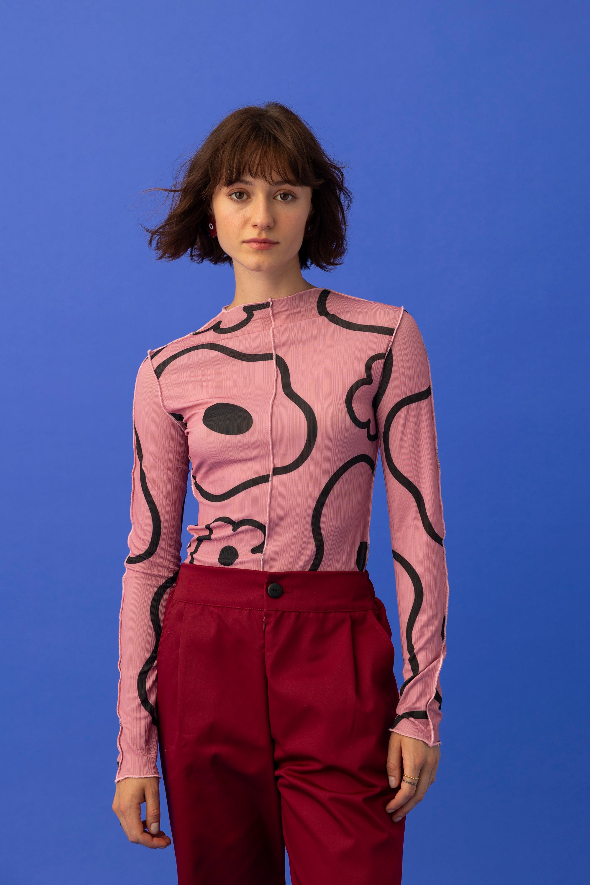 TOP LILLY- MINIMAL FLORAL PINK