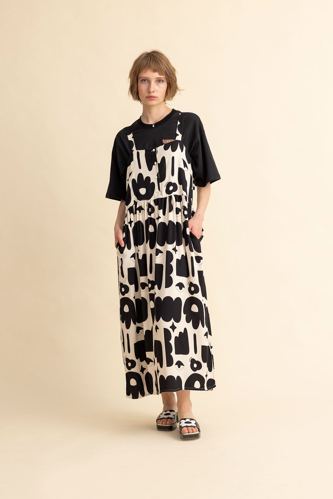 POQUITA SLIP DRESS- ABSTRACT III