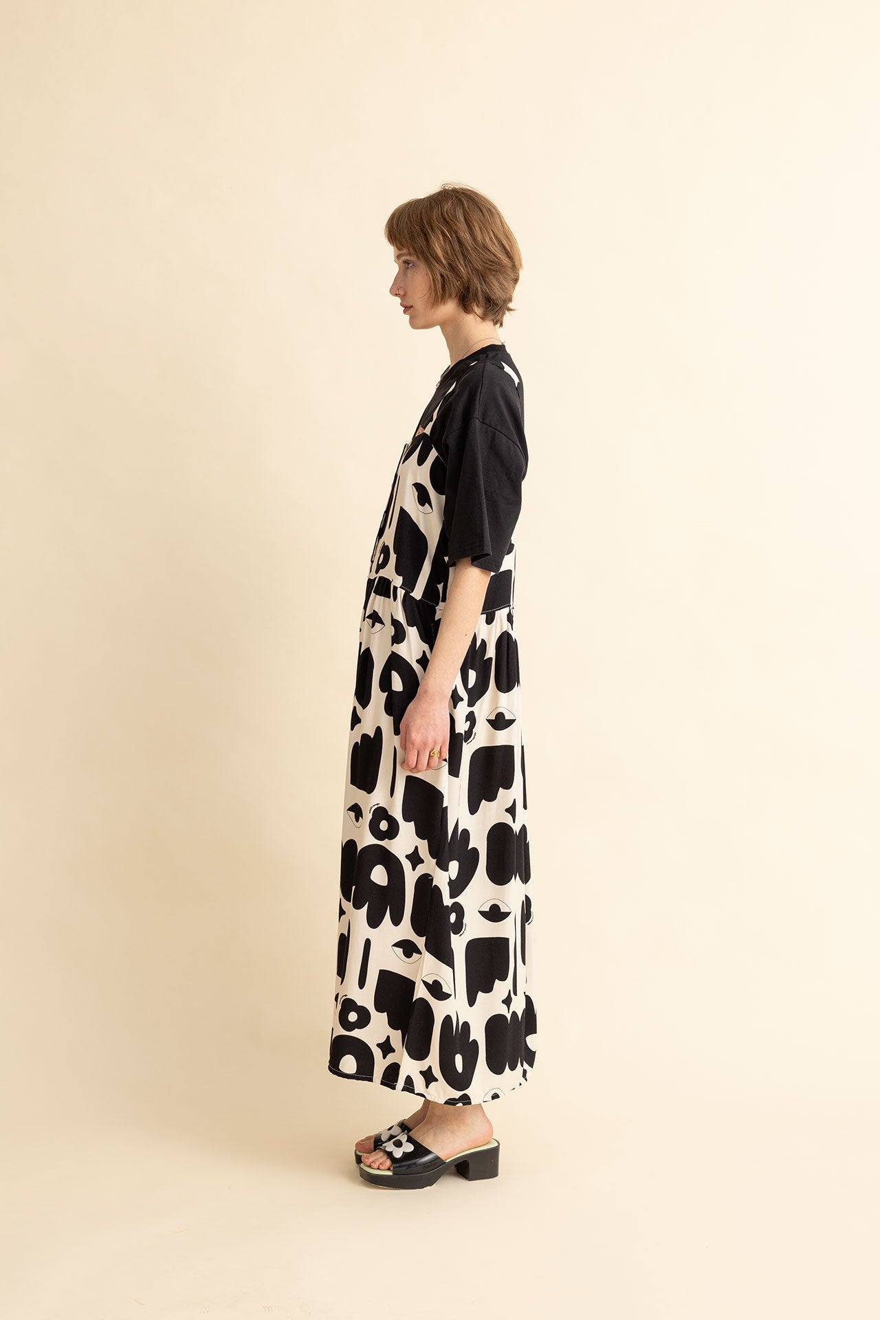 POQUITA SLIP DRESS- ABSTRACT III