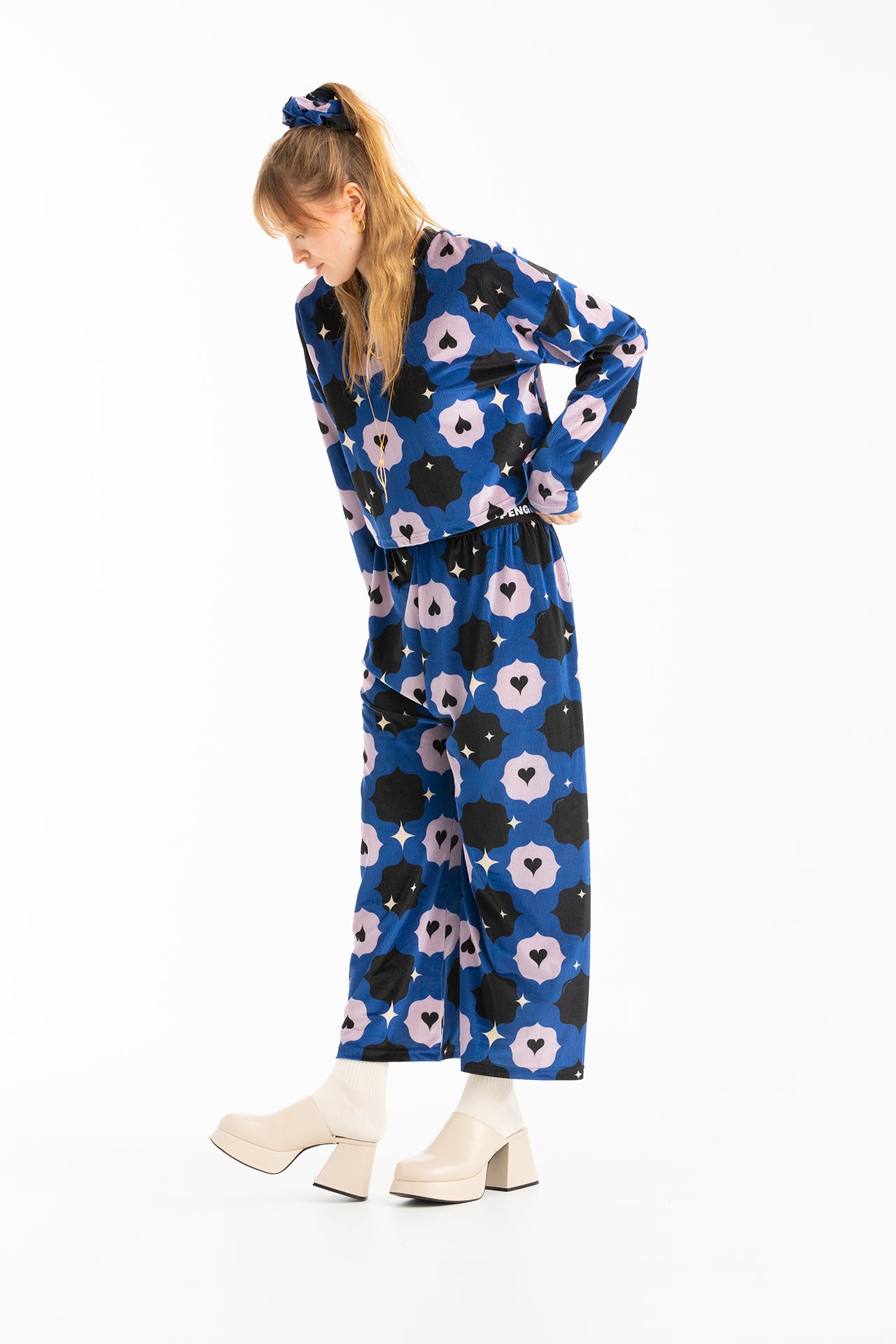 ABI WIDE LEG TROUSERS- VINTAGE TILE