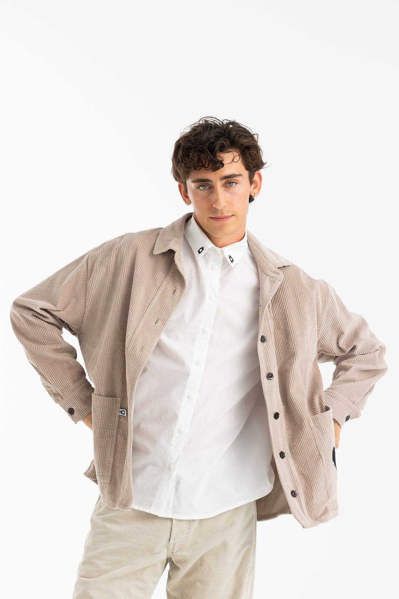 PABLO CORDUROY SHIRT- GREIGE