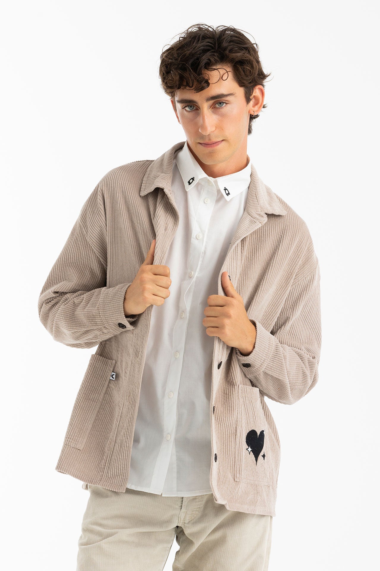 PABLO CORDUROY SHIRT- GREIGE