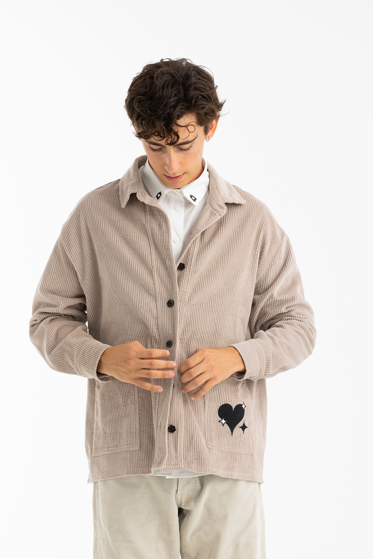 PABLO CORDUROY SHIRT- GREIGE