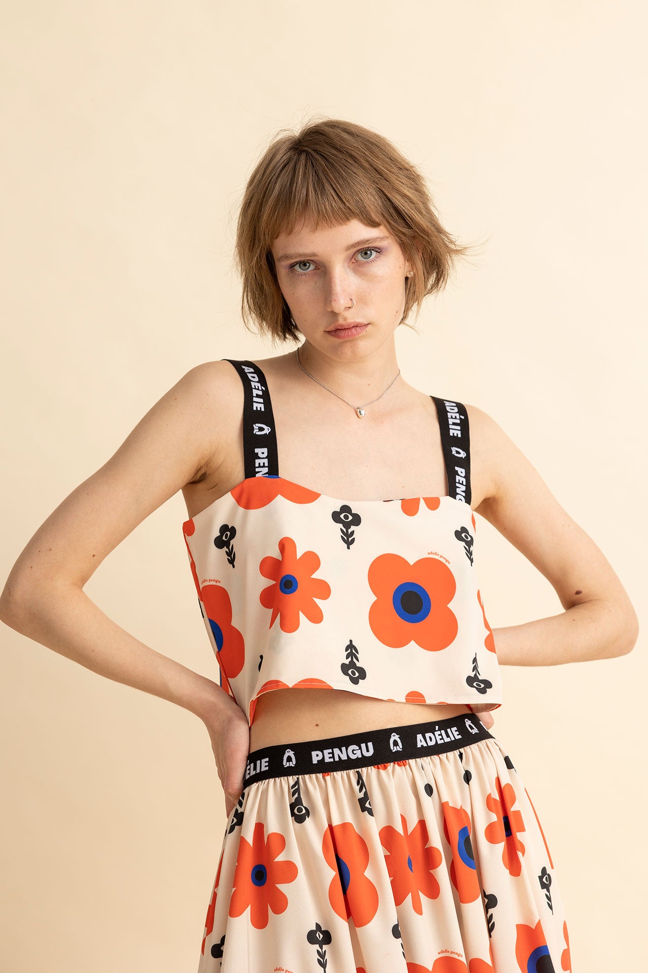 CROPPED TOP CHRISTIE- FLORAL CREATURES