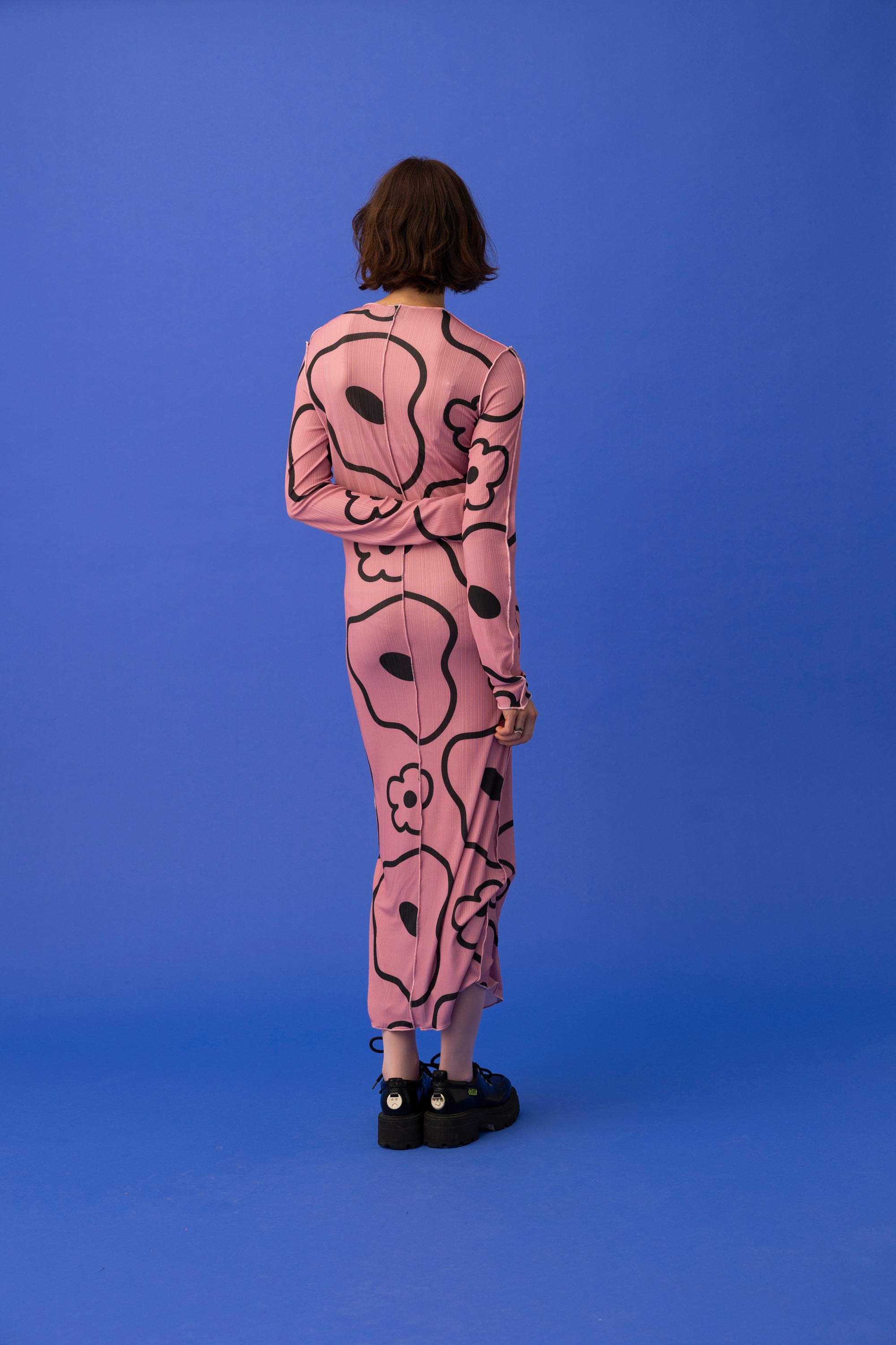 LILLIANA DRESS- MINIMAL FLORAL PINK