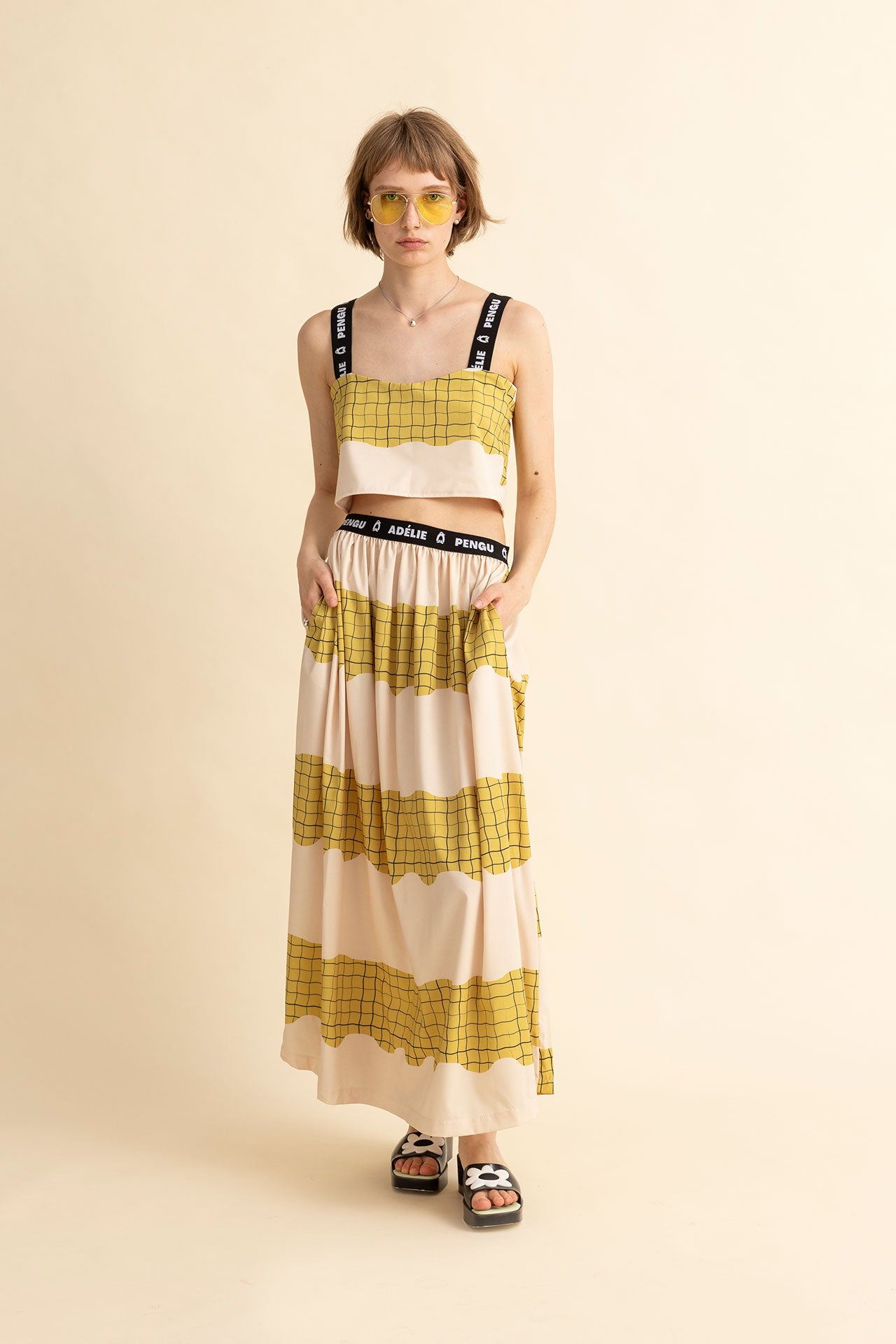 MAXI SKIRT HOLLY- GRID MELT