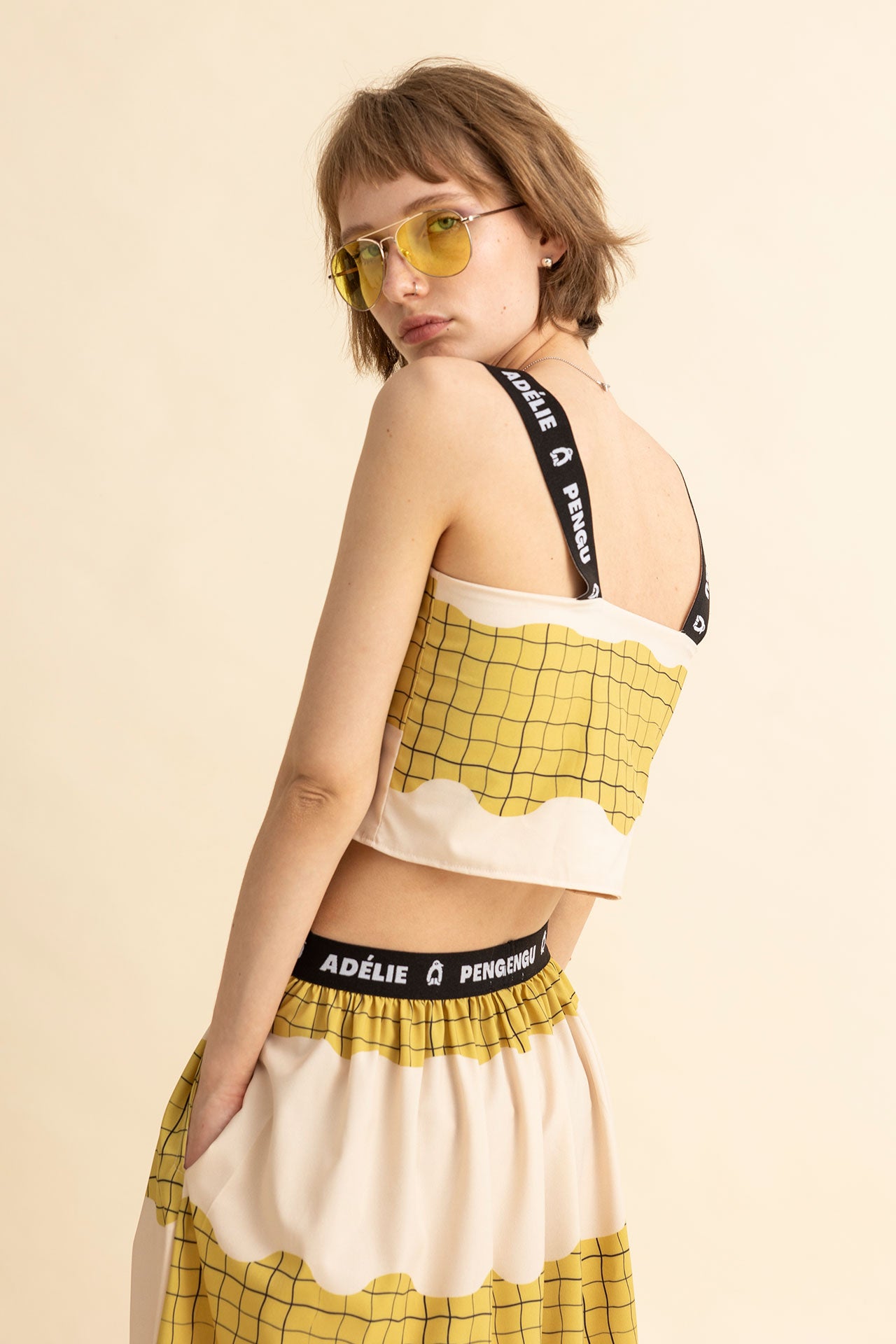 CROPPED TOP CHRISTIE- GRID MELT