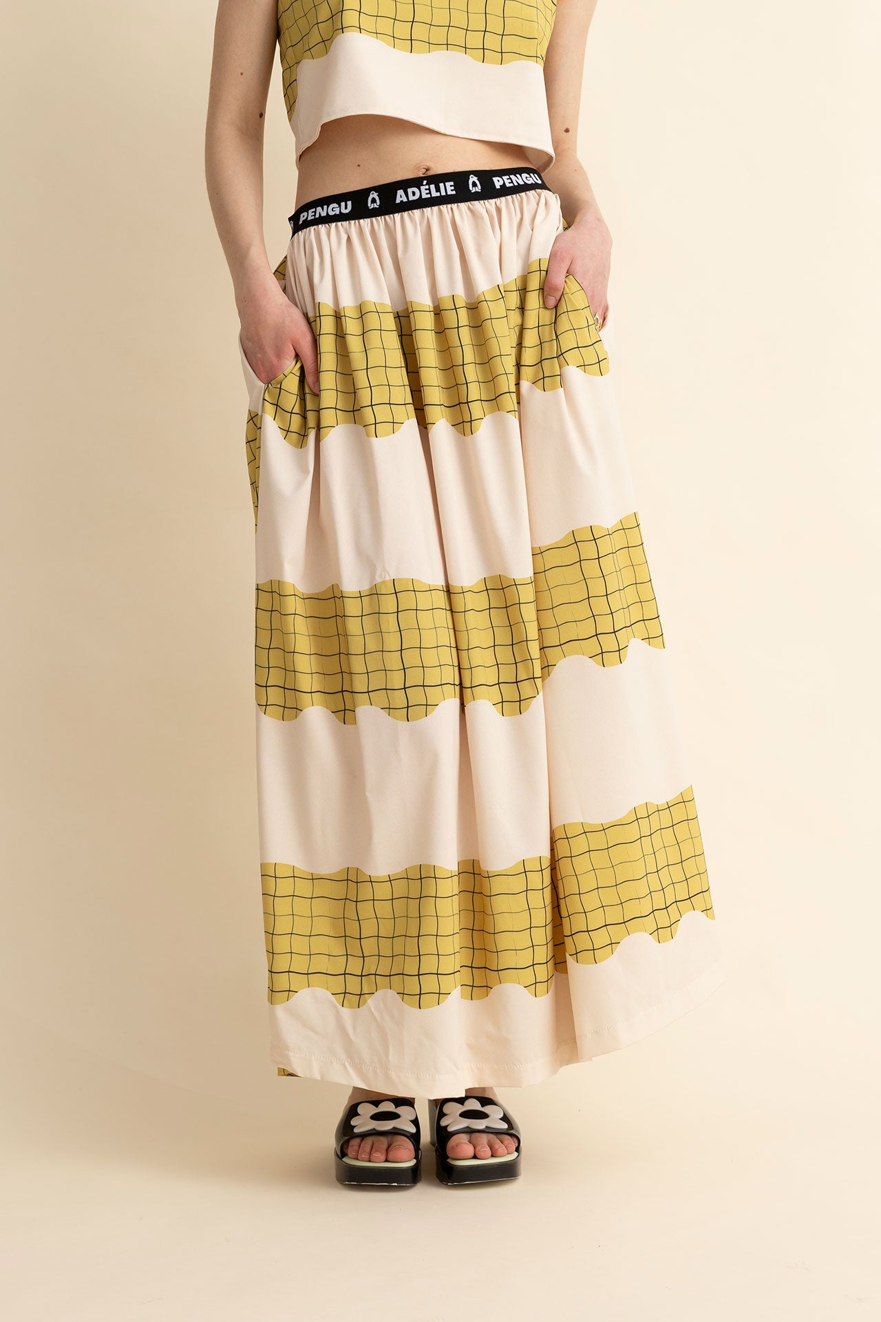 MAXI SKIRT HOLLY- GRID MELT