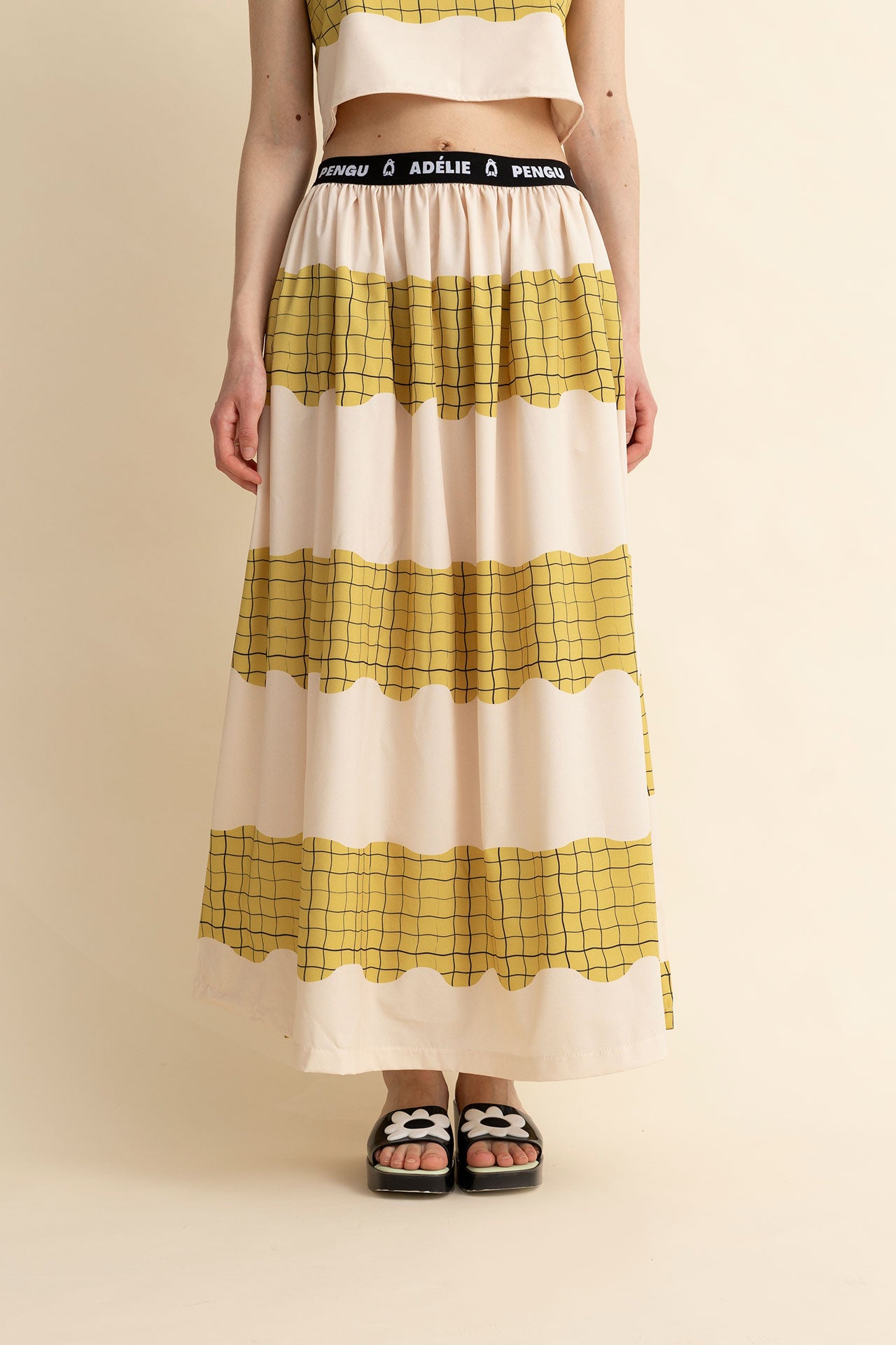 MAXI SKIRT HOLLY- GRID MELT