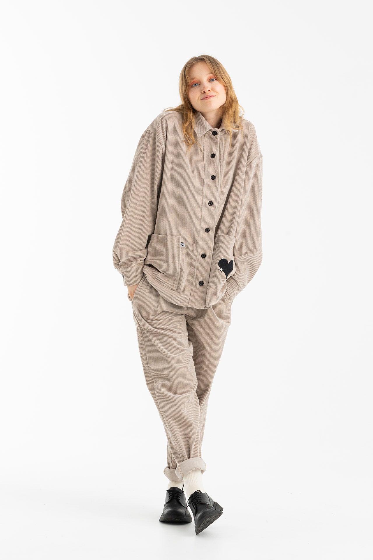 PABLO CORDUROY SHIRT- GREIGE