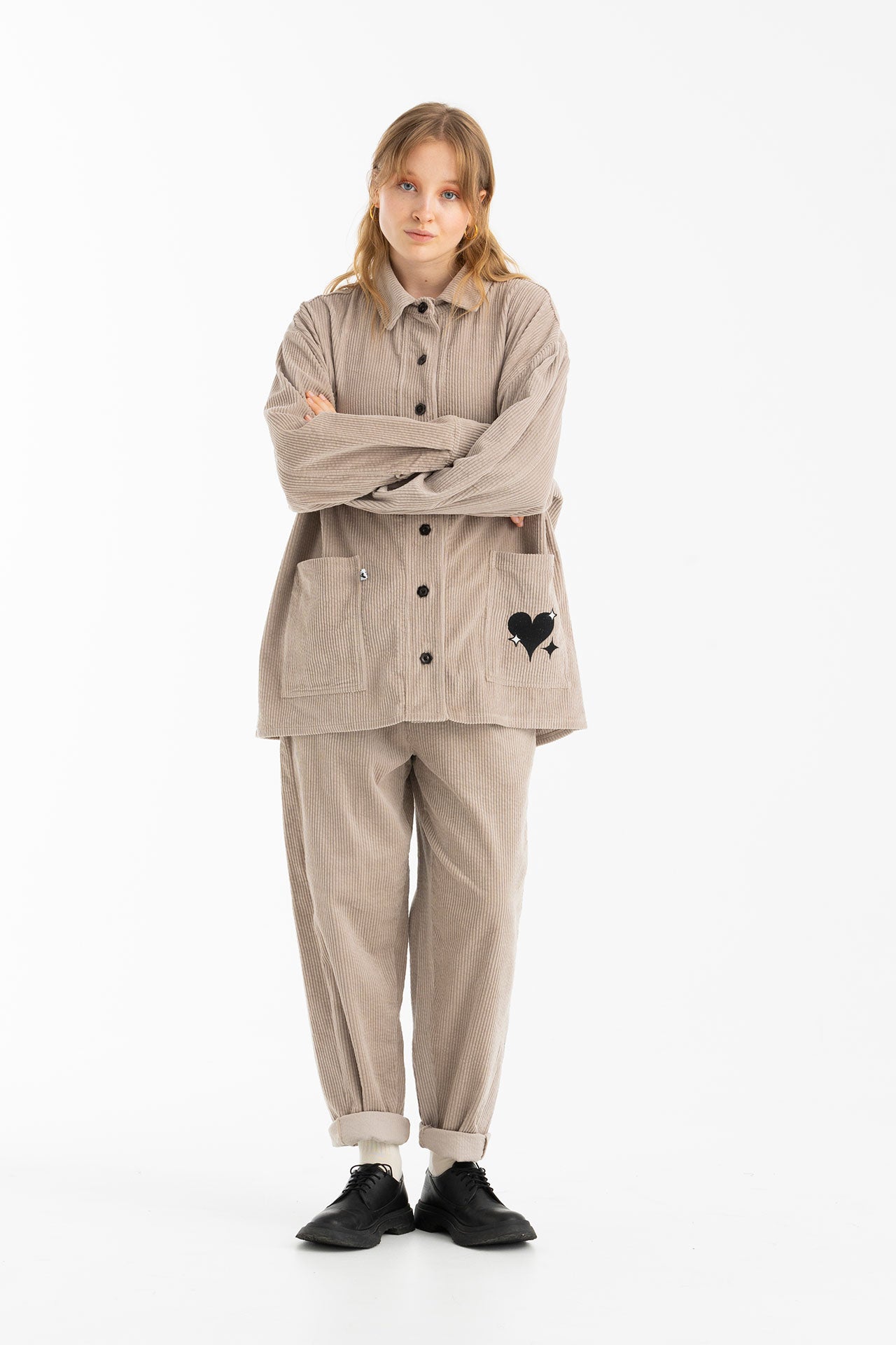 PABLO CORDUROY SHIRT- GREIGE