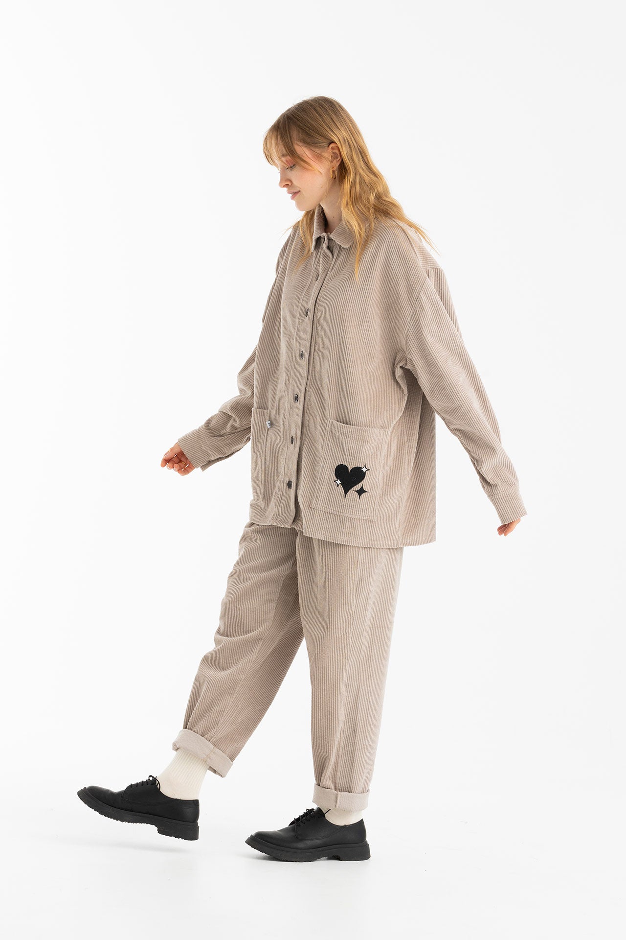 PABLO CORDUROY SHIRT- GREIGE