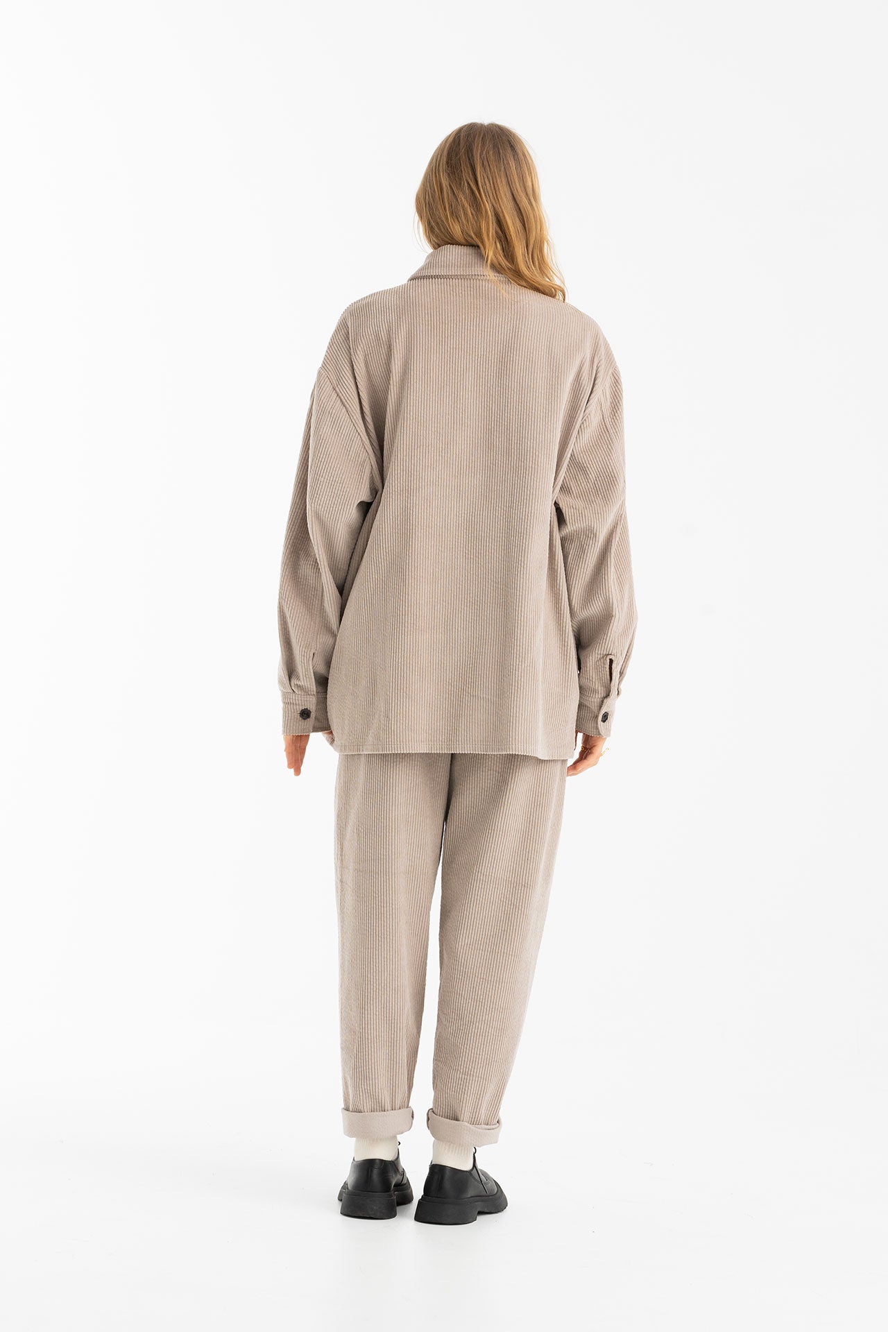 PABLO CORDUROY SHIRT- GREIGE