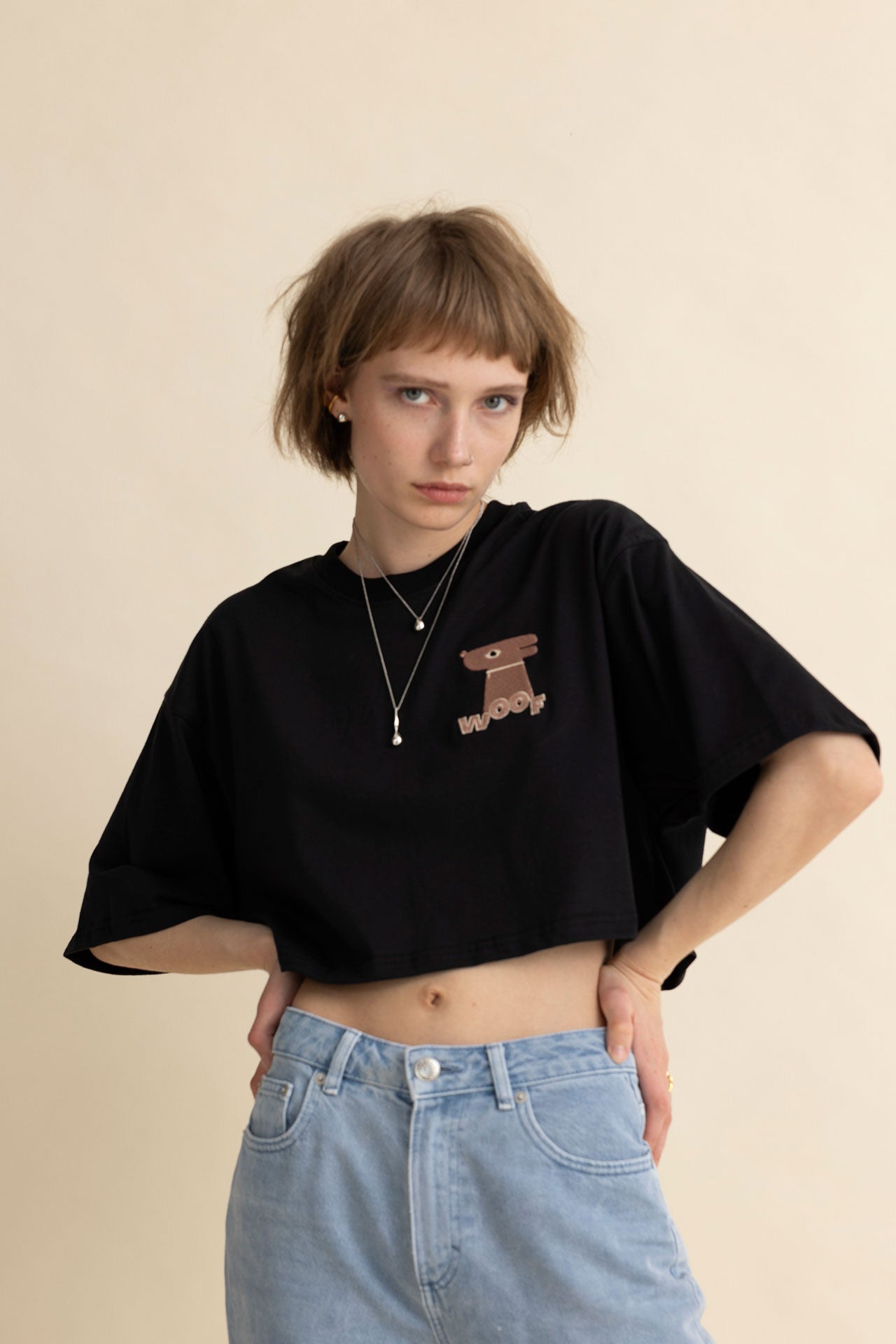 CROPPED TEE PIP- WOOF