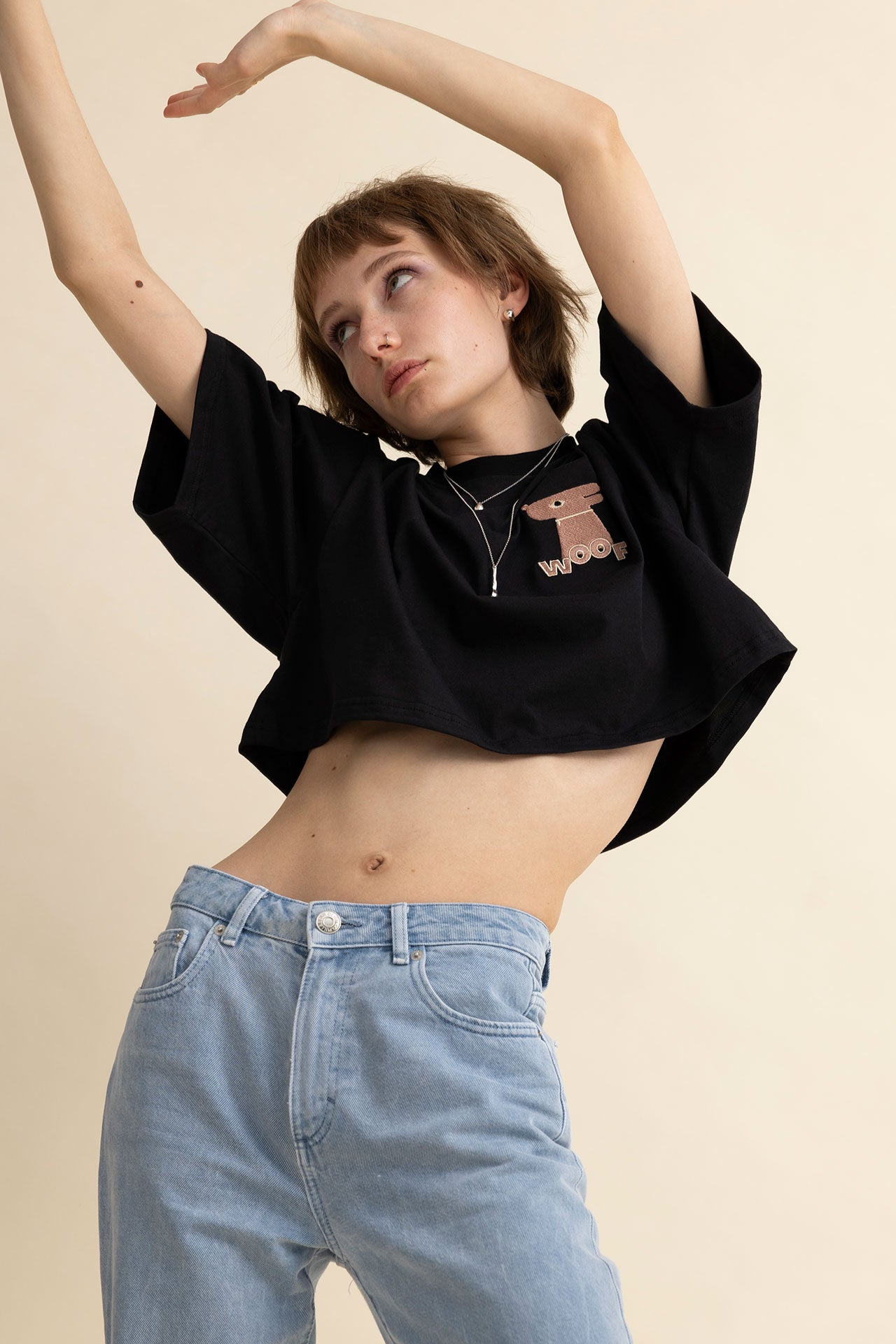 CROPPED TEE PIP- WOOF