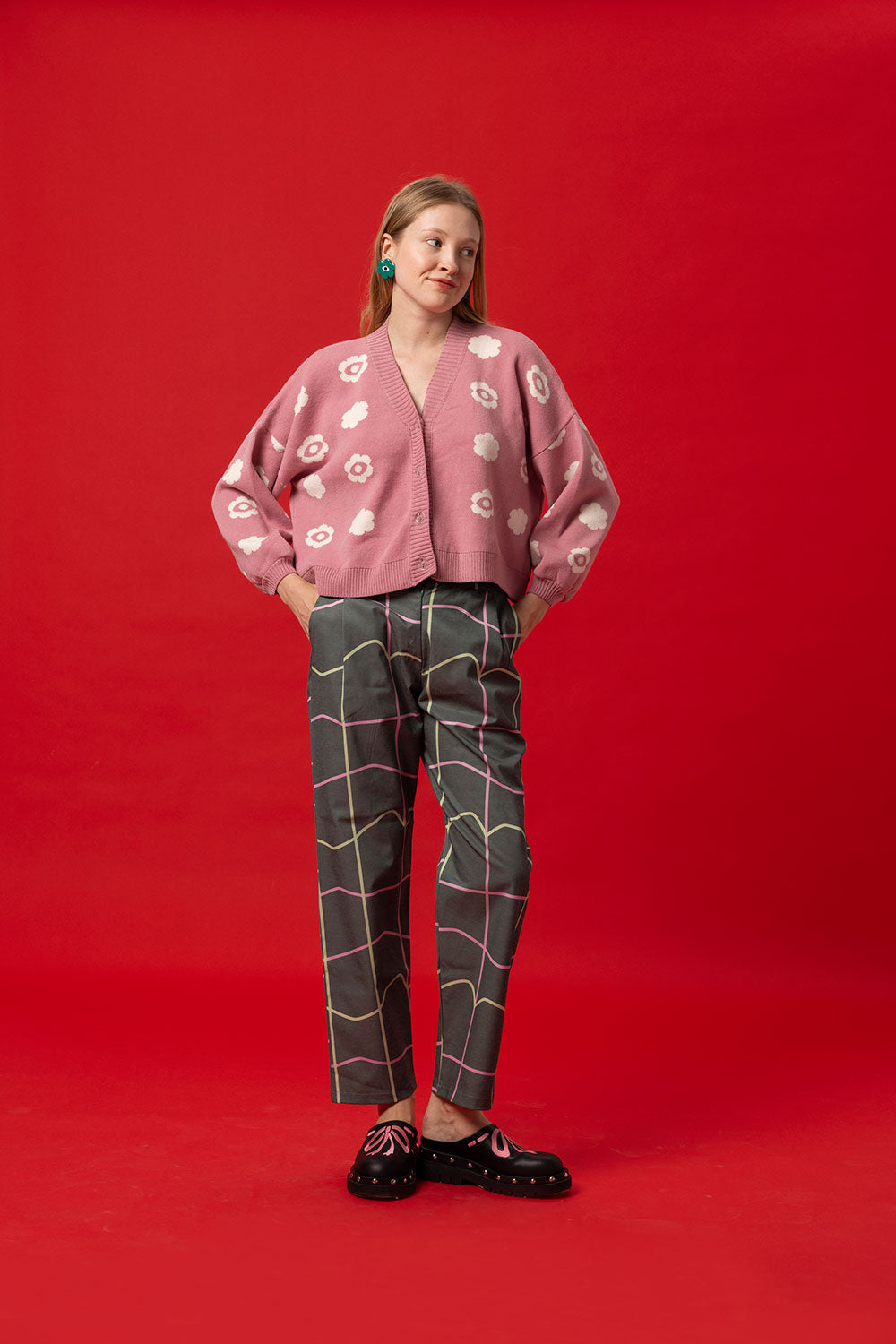 FANCY CARDIGAN- POLKA FLORAL