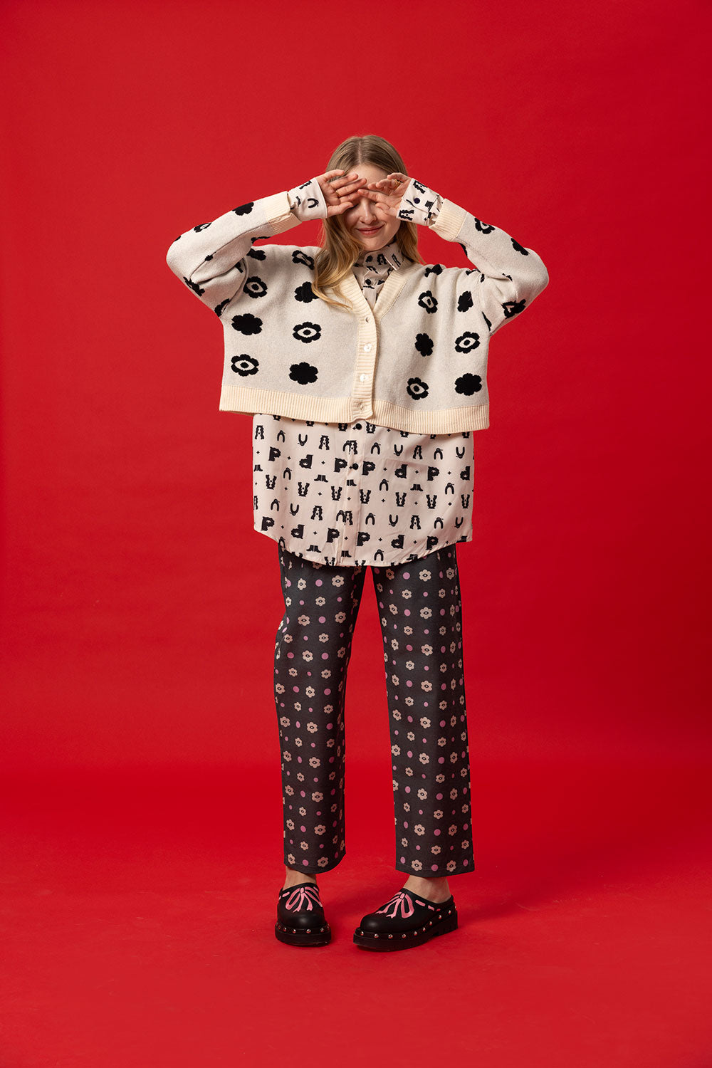 FANCY CARDIGAN- POLKA FLORAL