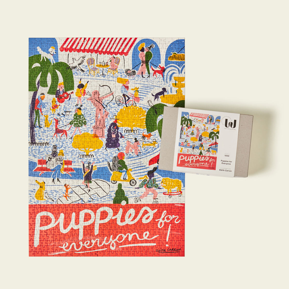 PUPPIES FOR EVERYONE- ILLUSTRATION EDITH CARRON