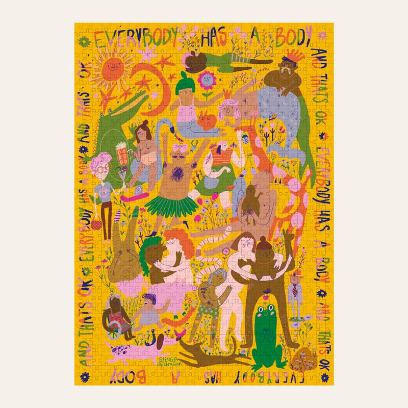 EVERYBODY HAS A BODY PUZZLE- ILLUSTRATION SLINGA