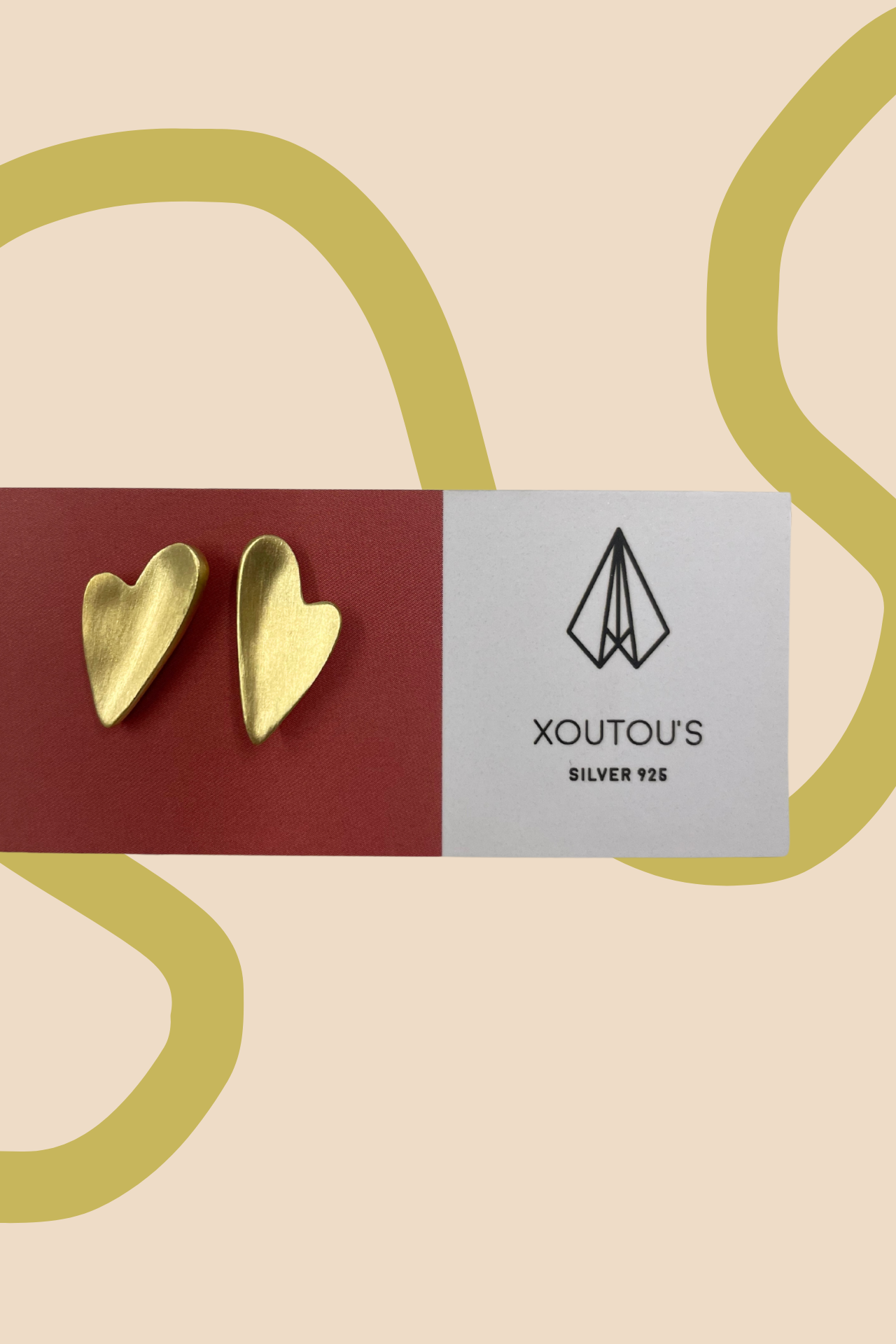 XOUTOUS EARRINGS- BIG HEARTS STUDS