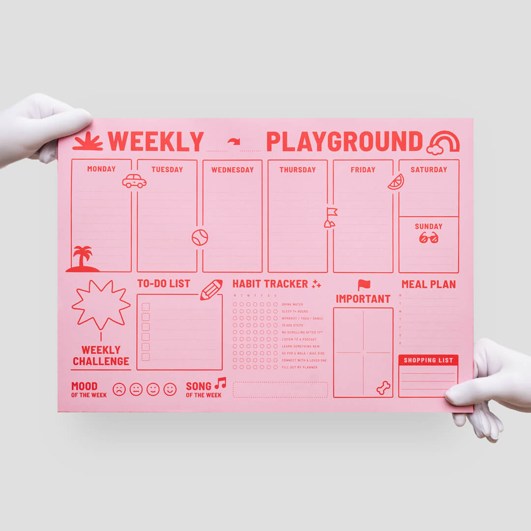 REDY PLANNER- PLAYGROUND PINK RED