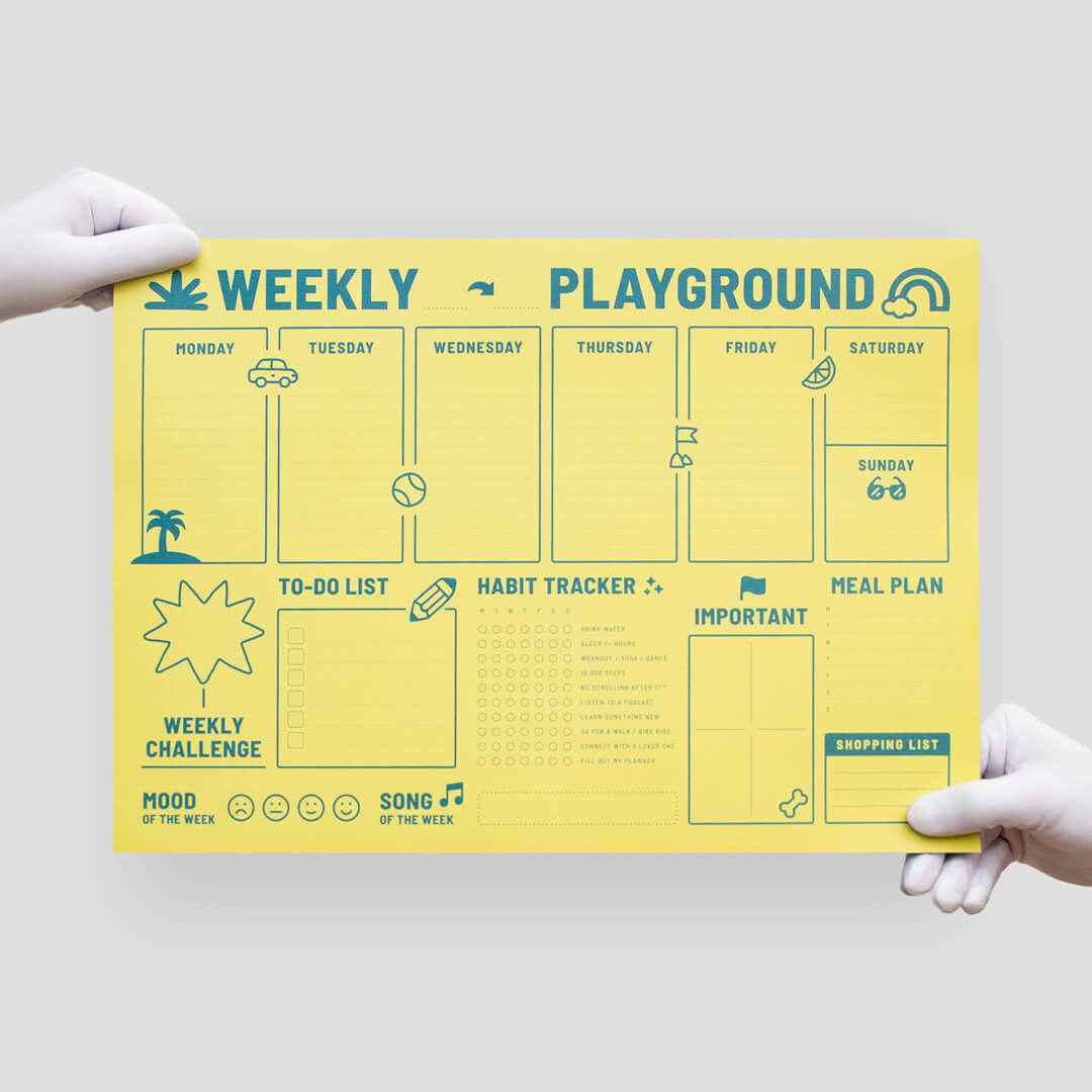 REDY PLANNER- PLAYGROUND LIME YELLOW