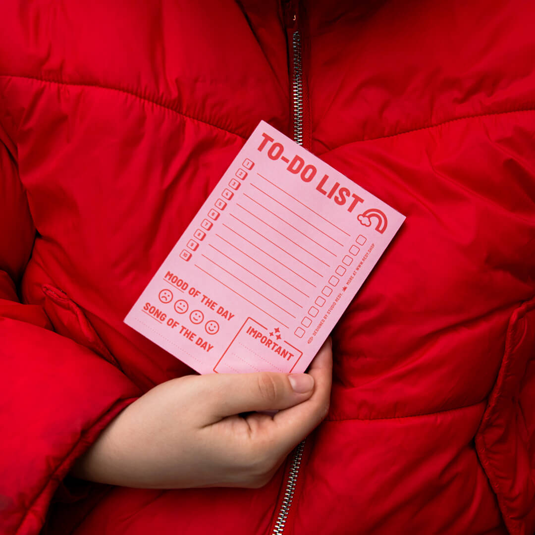 REDY TO DO LISTS- PLAYGROUND RED PINK