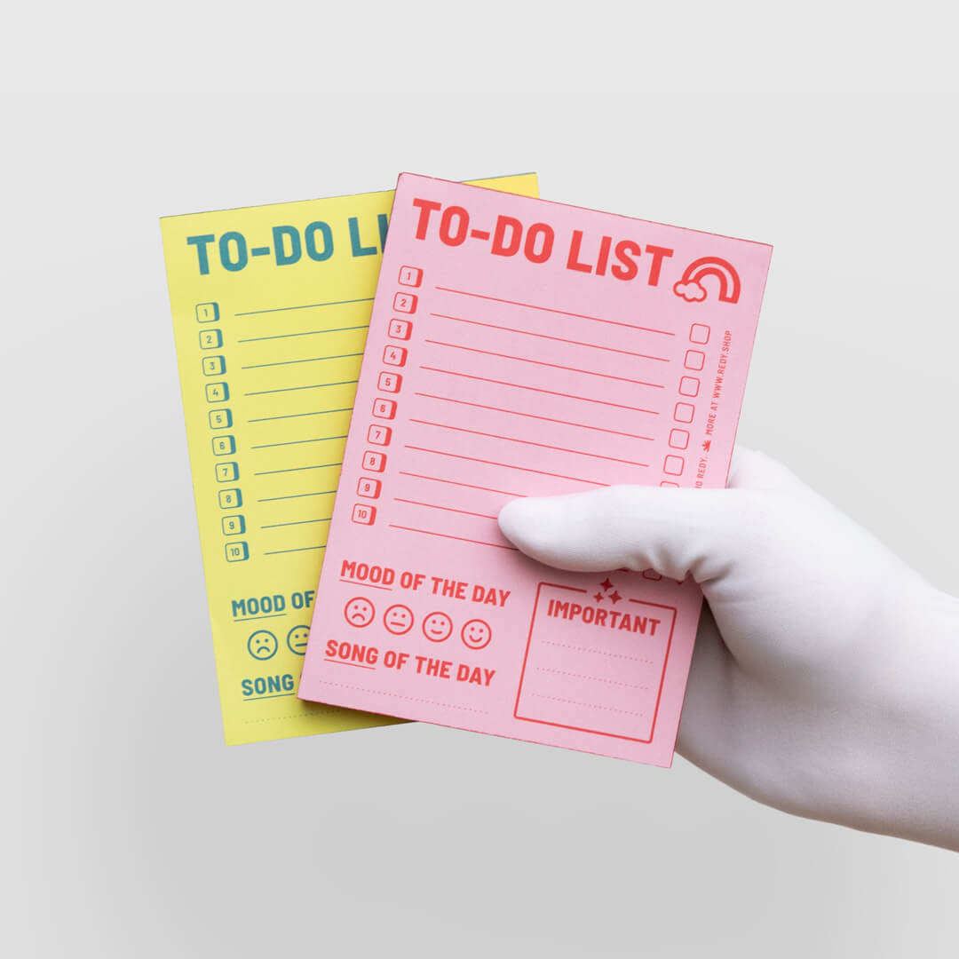 REDY TO DO LISTS- PLAYGROUND RED PINK