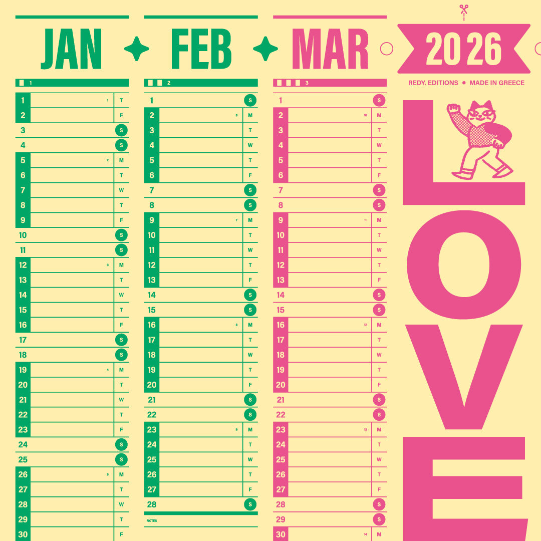 REDY 2026 WALL PLANNER- LOVE MORE