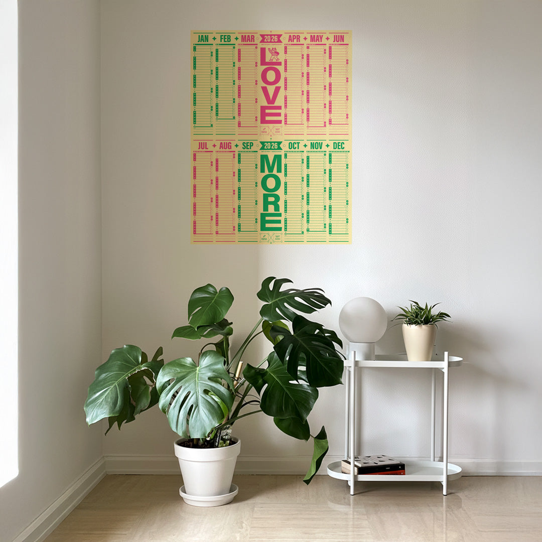 REDY 2026 WALL PLANNER- LOVE MORE