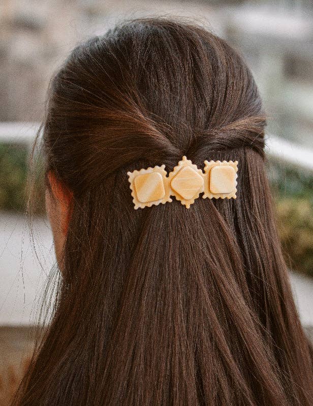 RAVIOLI PASTA HAIR BARRETTE