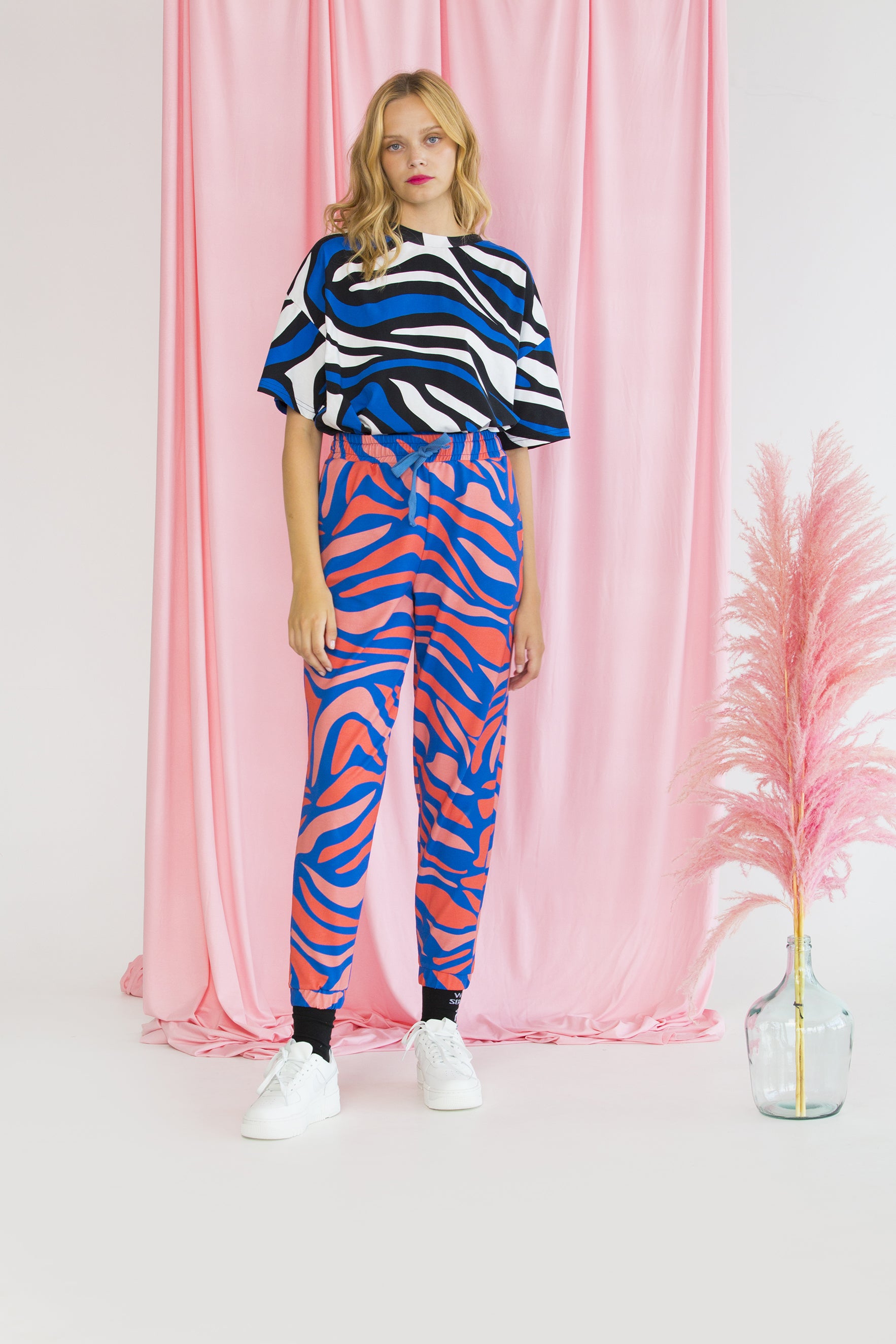 UNISEX TRACKPANTS DUKE-TIGERS BLUE & PINK